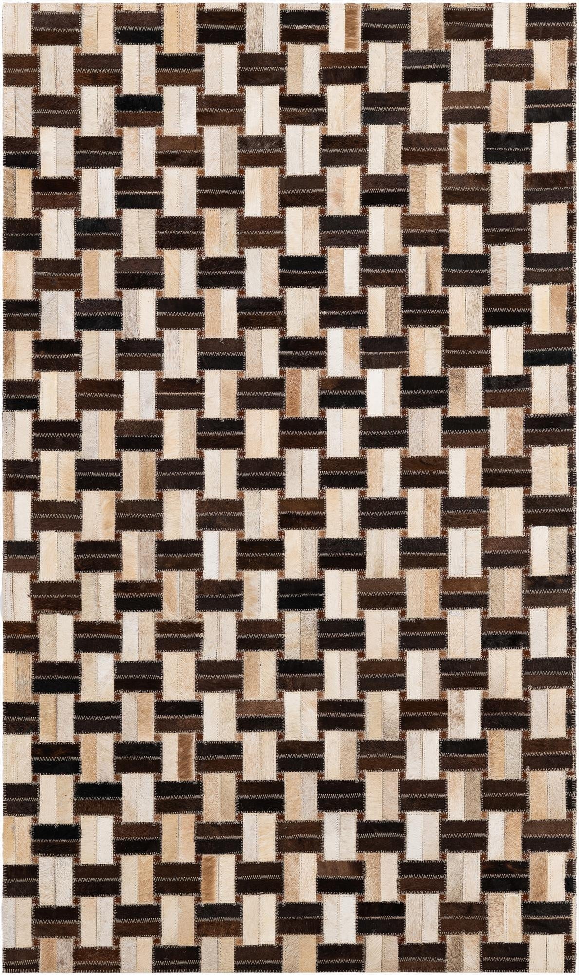  2' 11 x 4' 11 Cowhide - Patchwork Rug