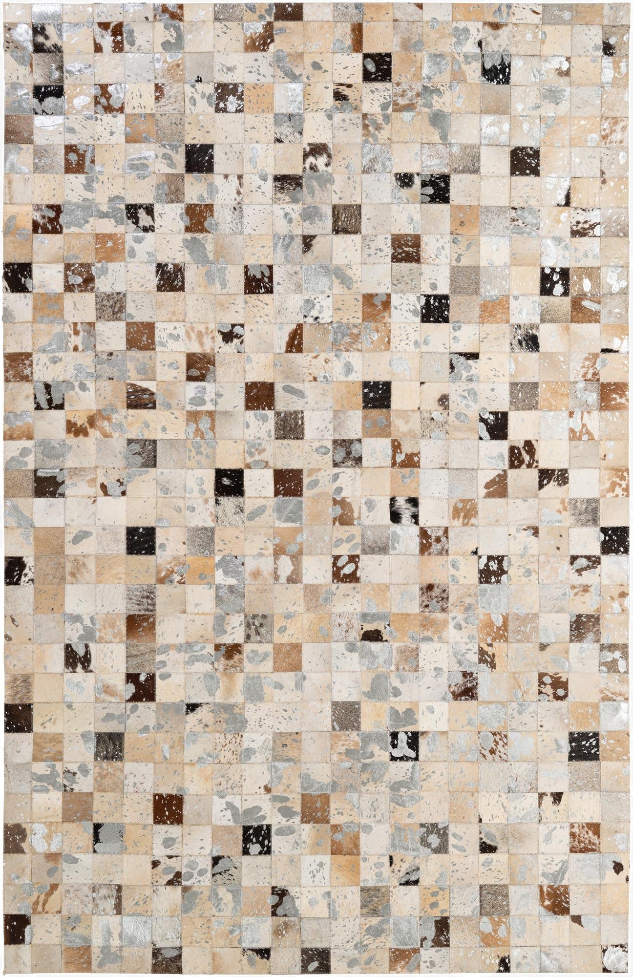 5' 2 x 8' Cowhide - Patchwork Rug