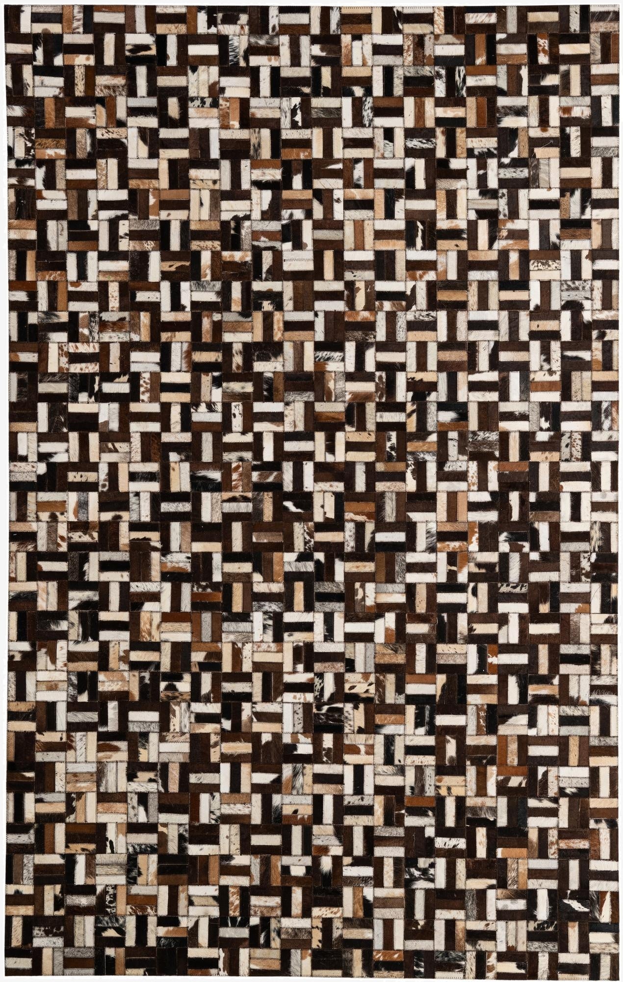  5' x 7' 10 Cowhide - Patchwork Rug