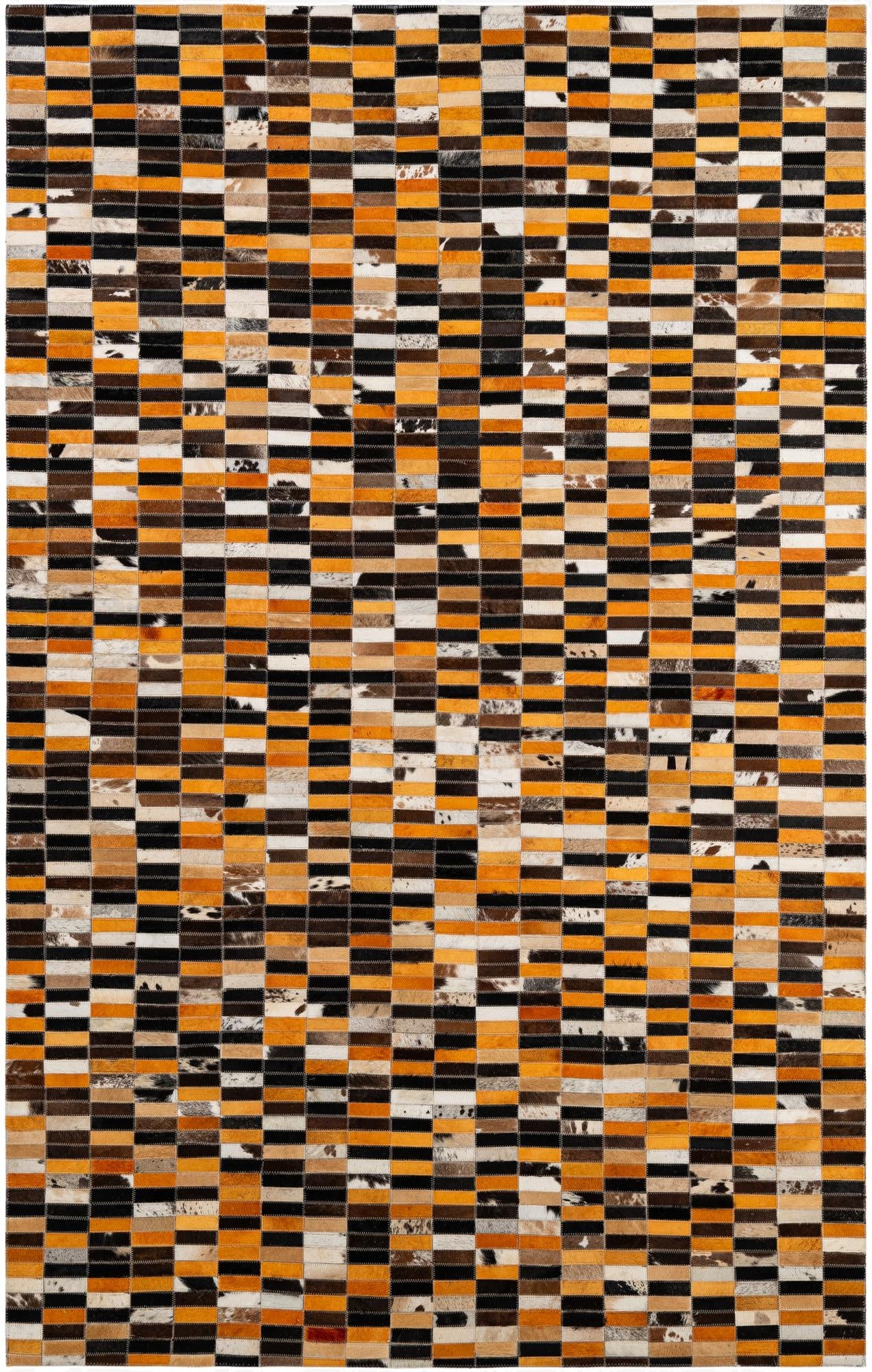  5' x 7' 10 Cowhide - Patchwork Rug