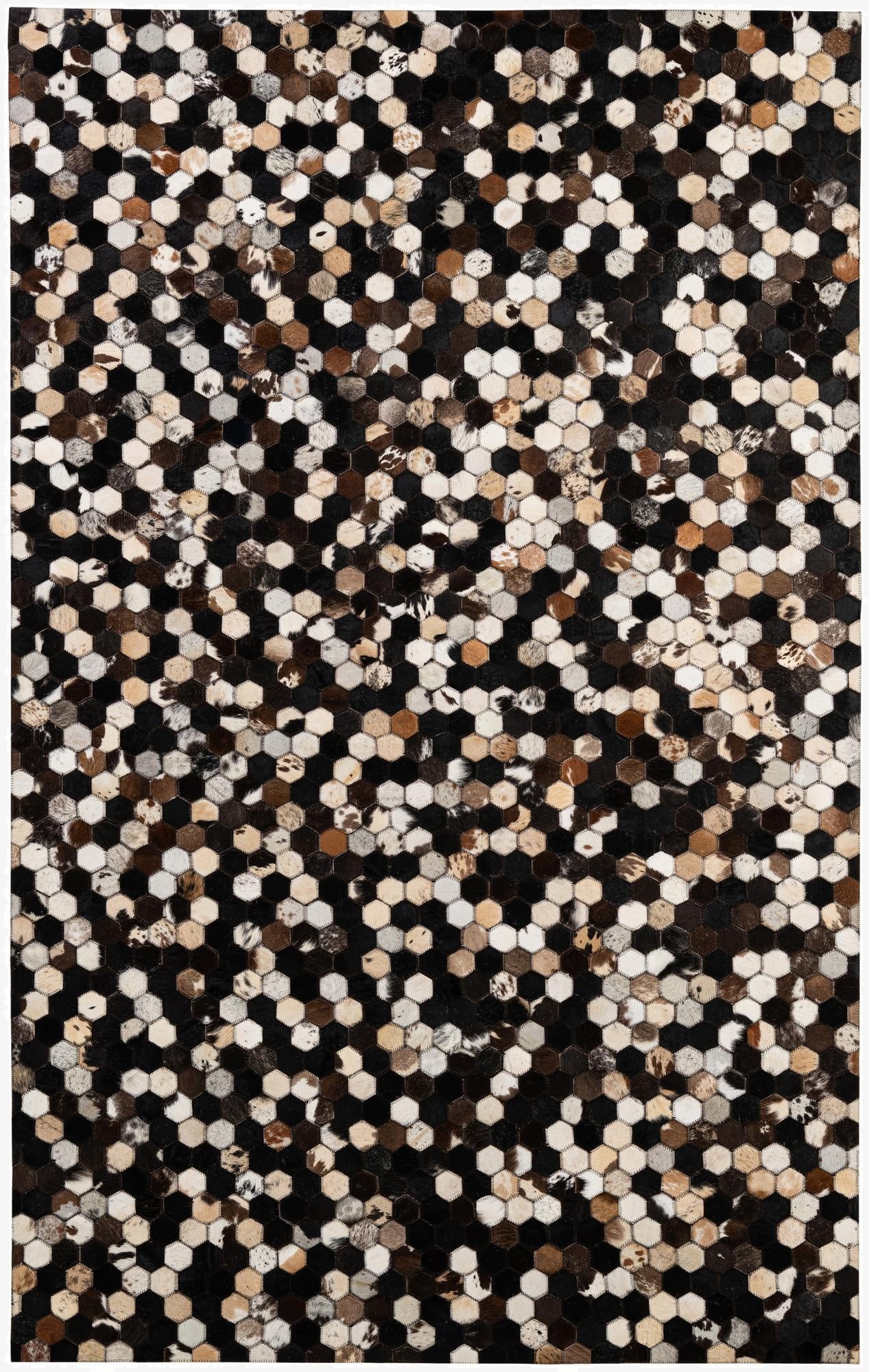  5' 1 x 8' 1 Cowhide - Patchwork Rug