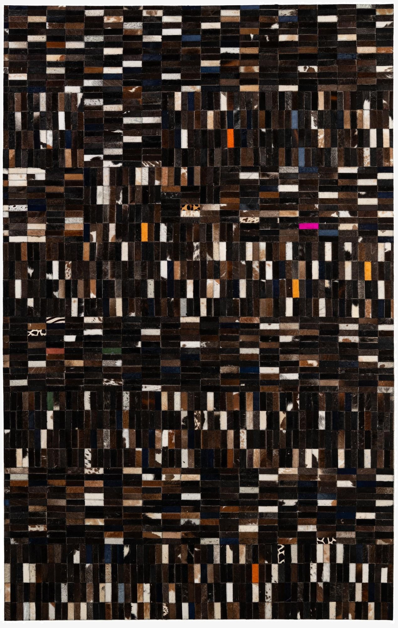  5' 1 x 8' 1 Cowhide - Patchwork Rug