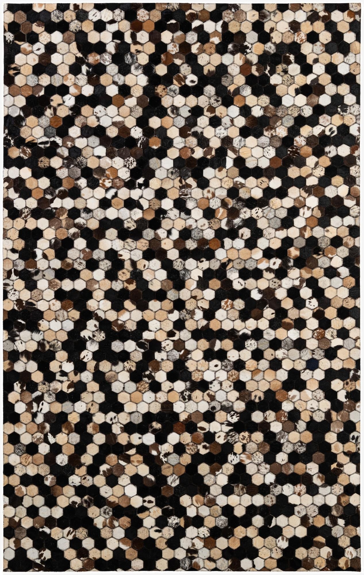  5' x 8' Cowhide - Patchwork Rug