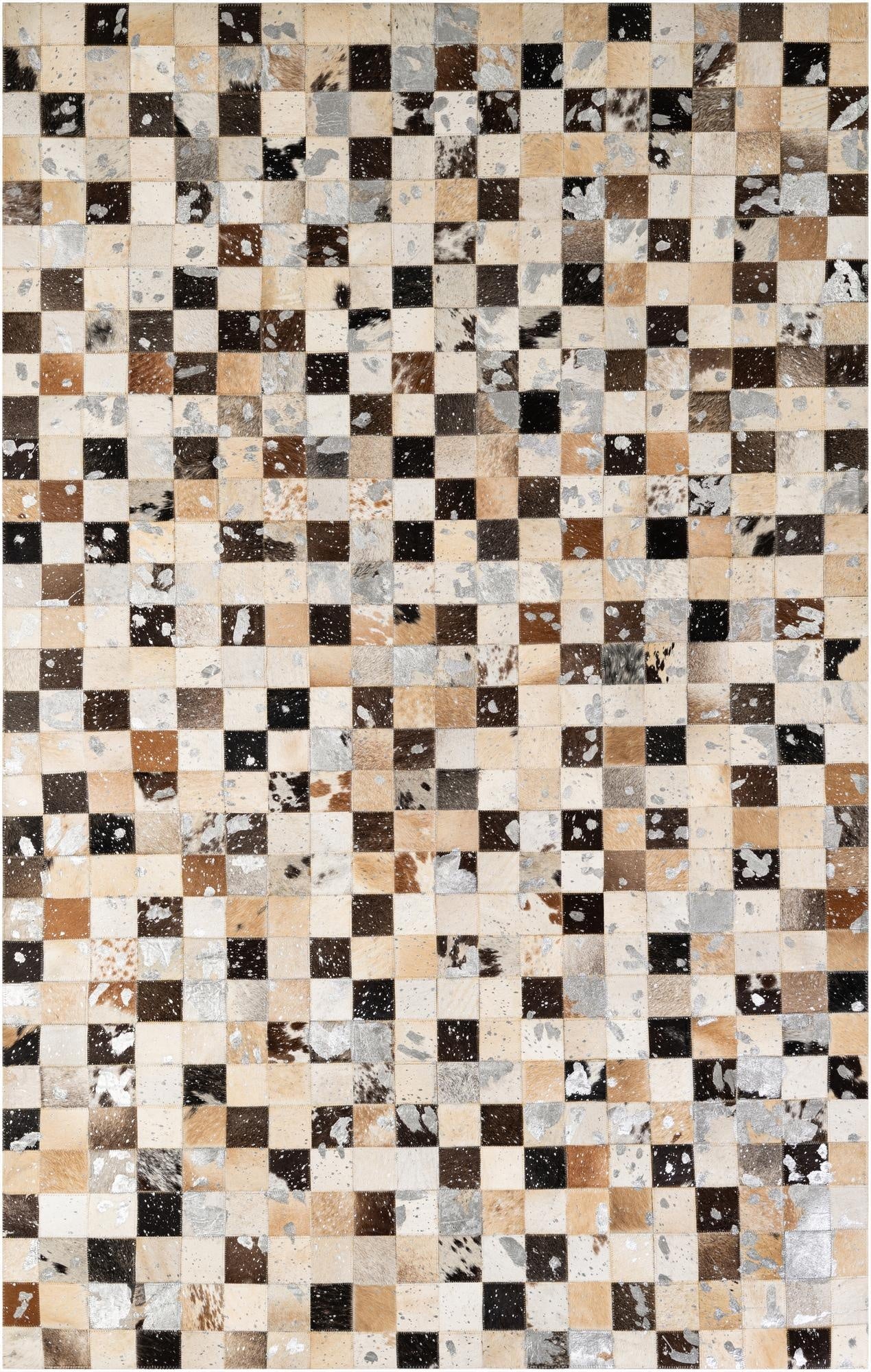  5' x 8' Cowhide - Patchwork Rug