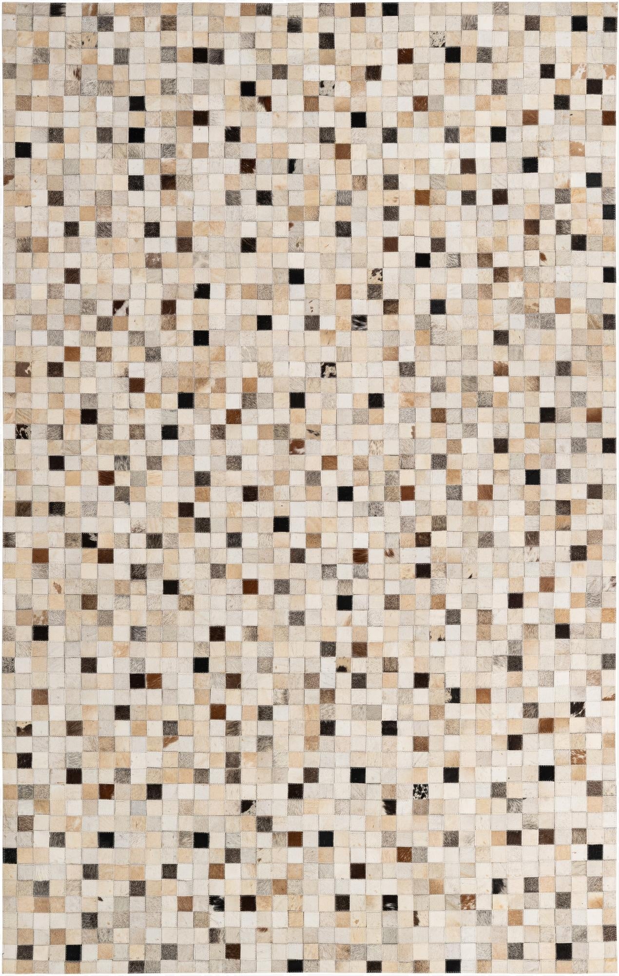  5' x 7' 10 Cowhide - Patchwork Rug