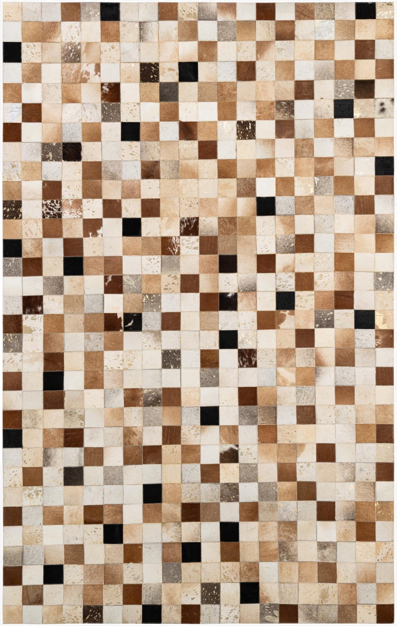  5' 1 x 8' 1 Cowhide - Patchwork Rug