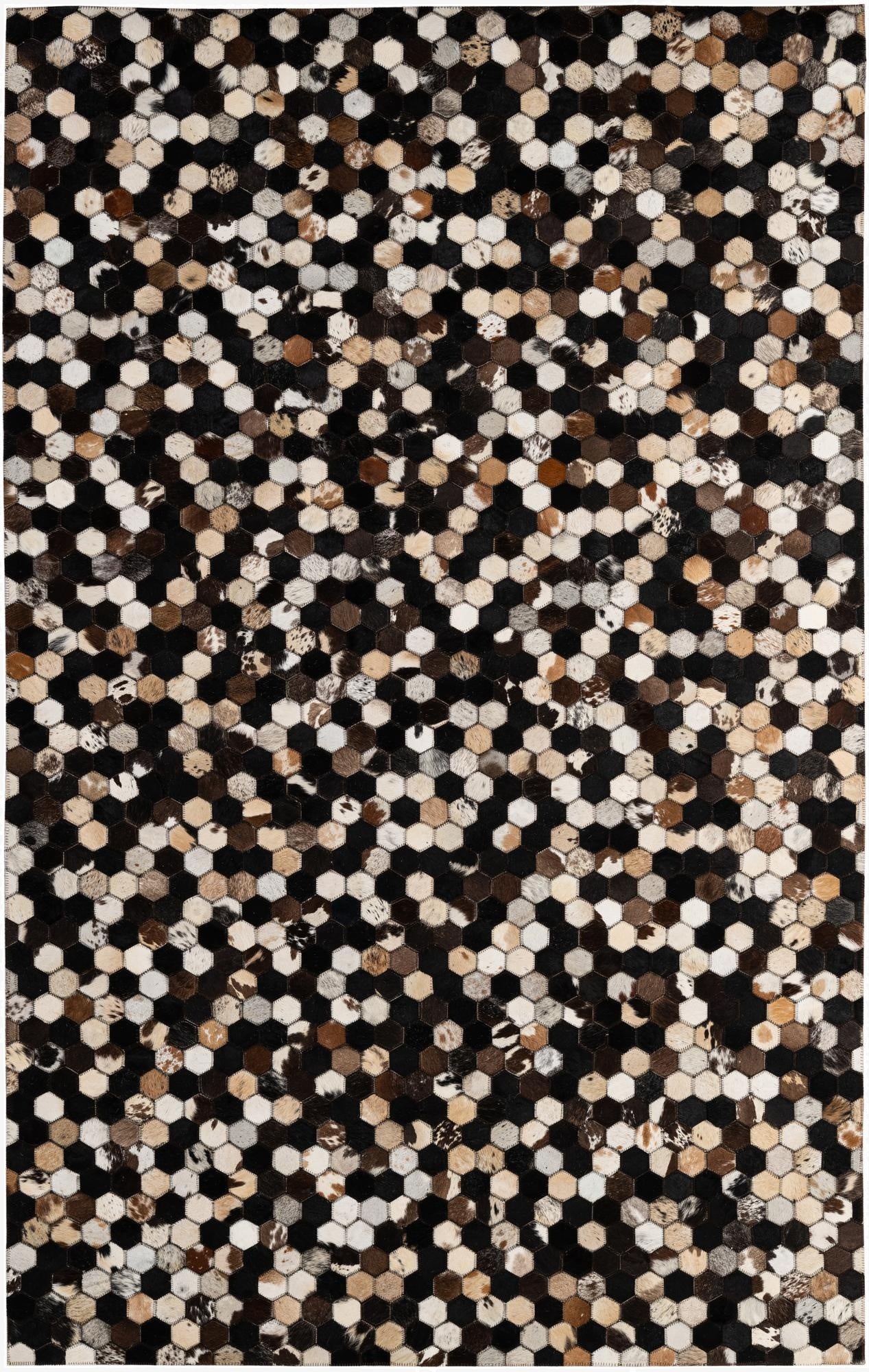  5' x 8' Cowhide - Patchwork Rug
