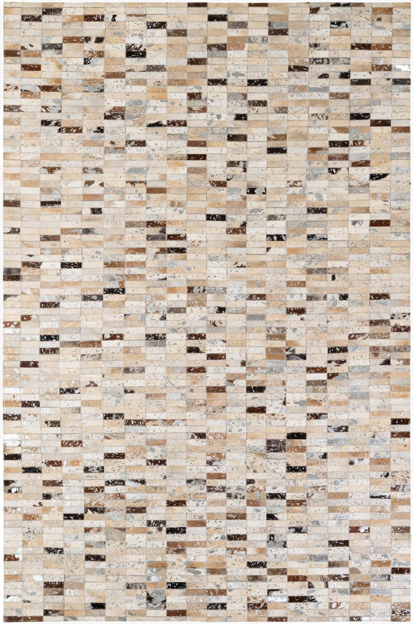 5' 2 x 7' 10 Cowhide - Patchwork Rug