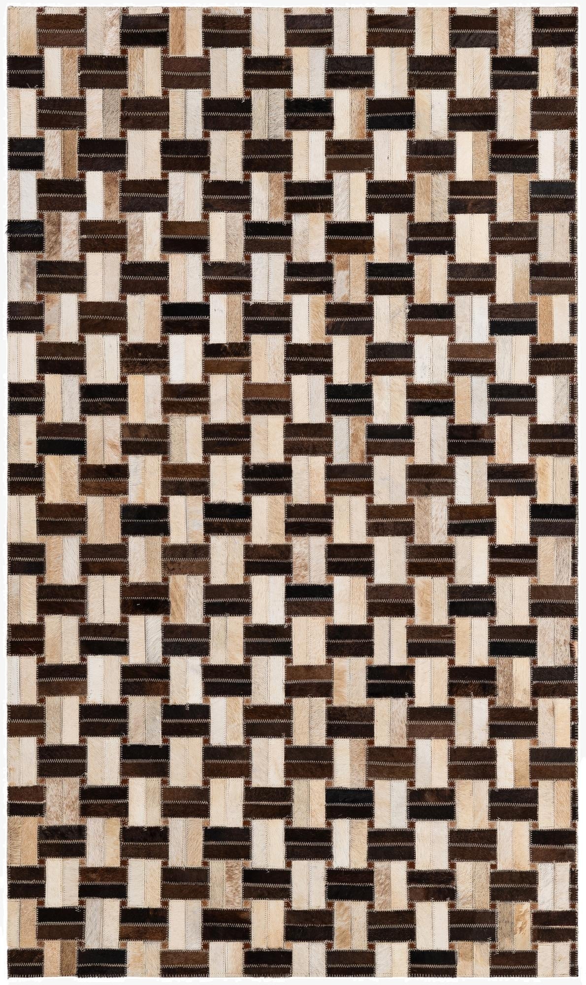  2' 11 x 4' 11 Cowhide - Patchwork Rug