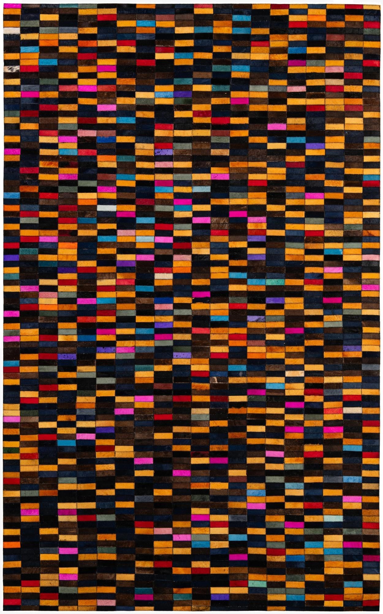  4' 11 x 8' Cowhide - Patchwork Rug