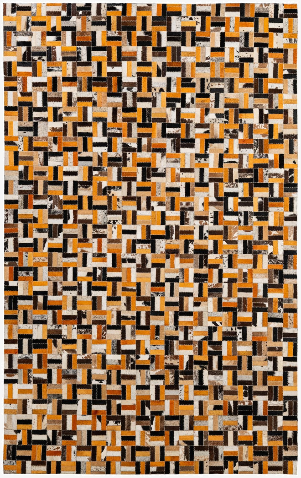  5' x 7' 10 Cowhide - Patchwork Rug