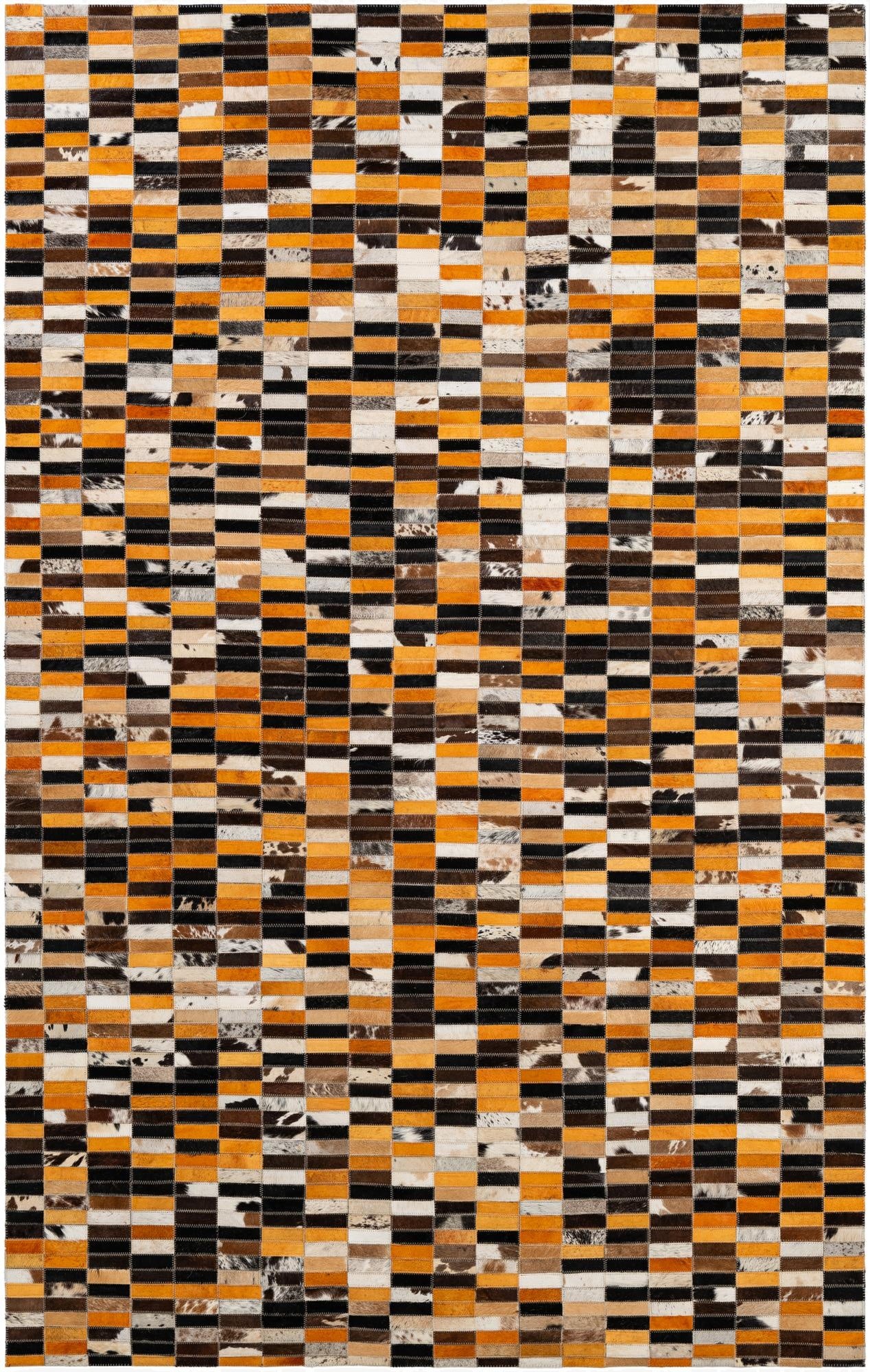  4' 11 x 7' 9 Cowhide - Patchwork Rug