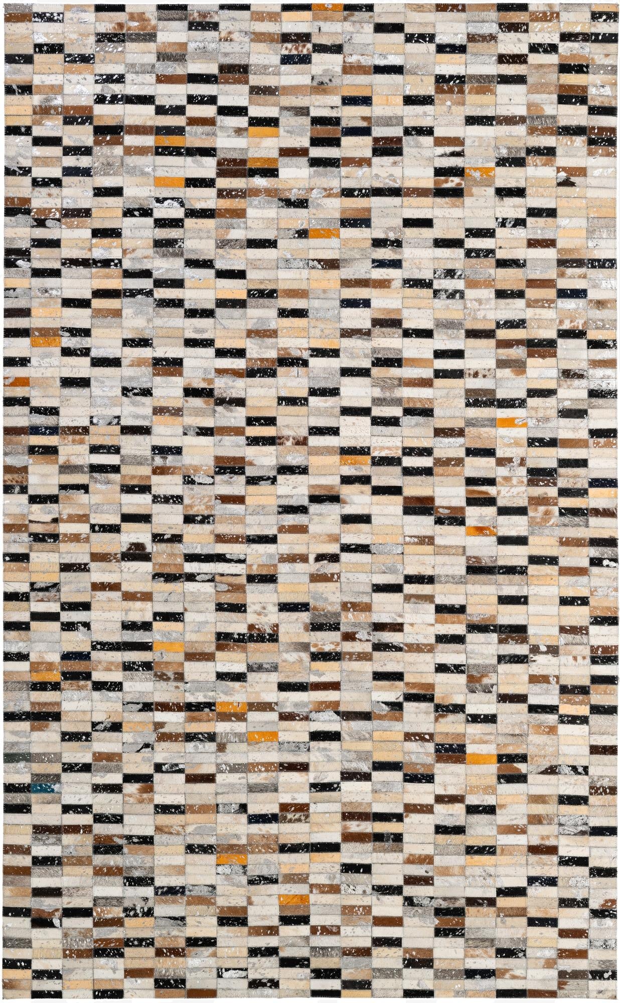  5' x 8' 2 Cowhide - Patchwork Rug