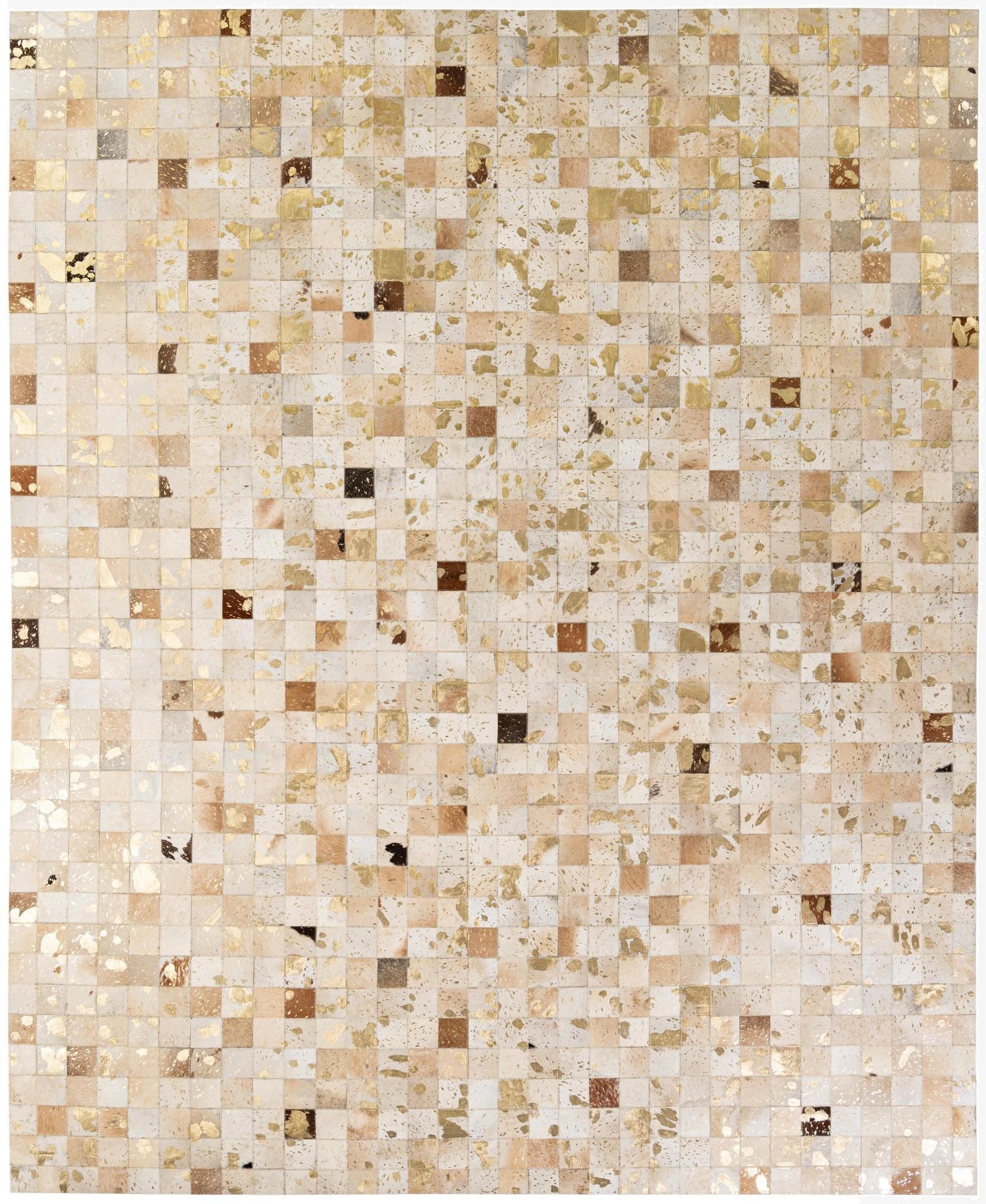  8' 1 x 9' 9 Cowhide - Patchwork Rug