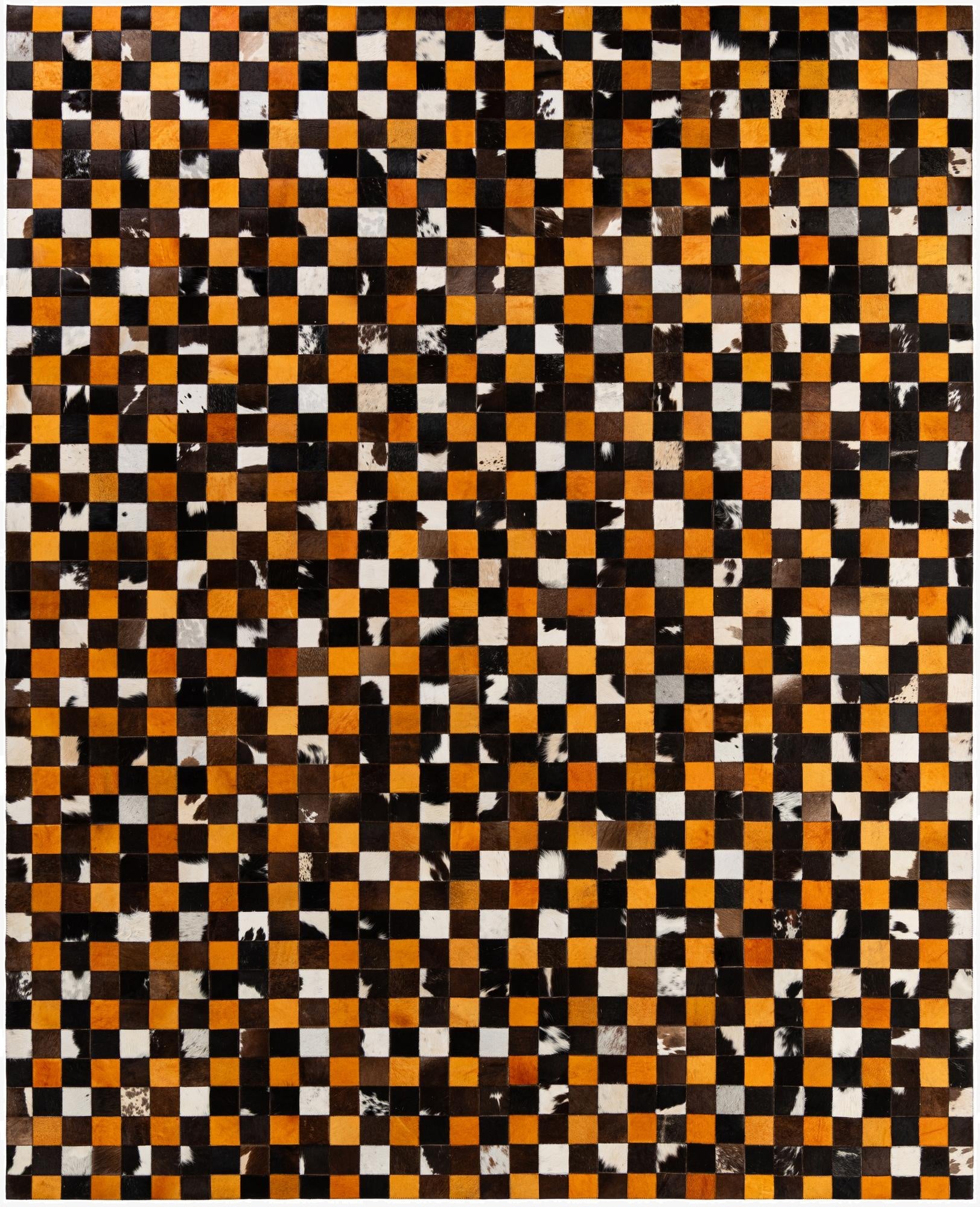  8' 1 x 10' Cowhide - Patchwork Rug