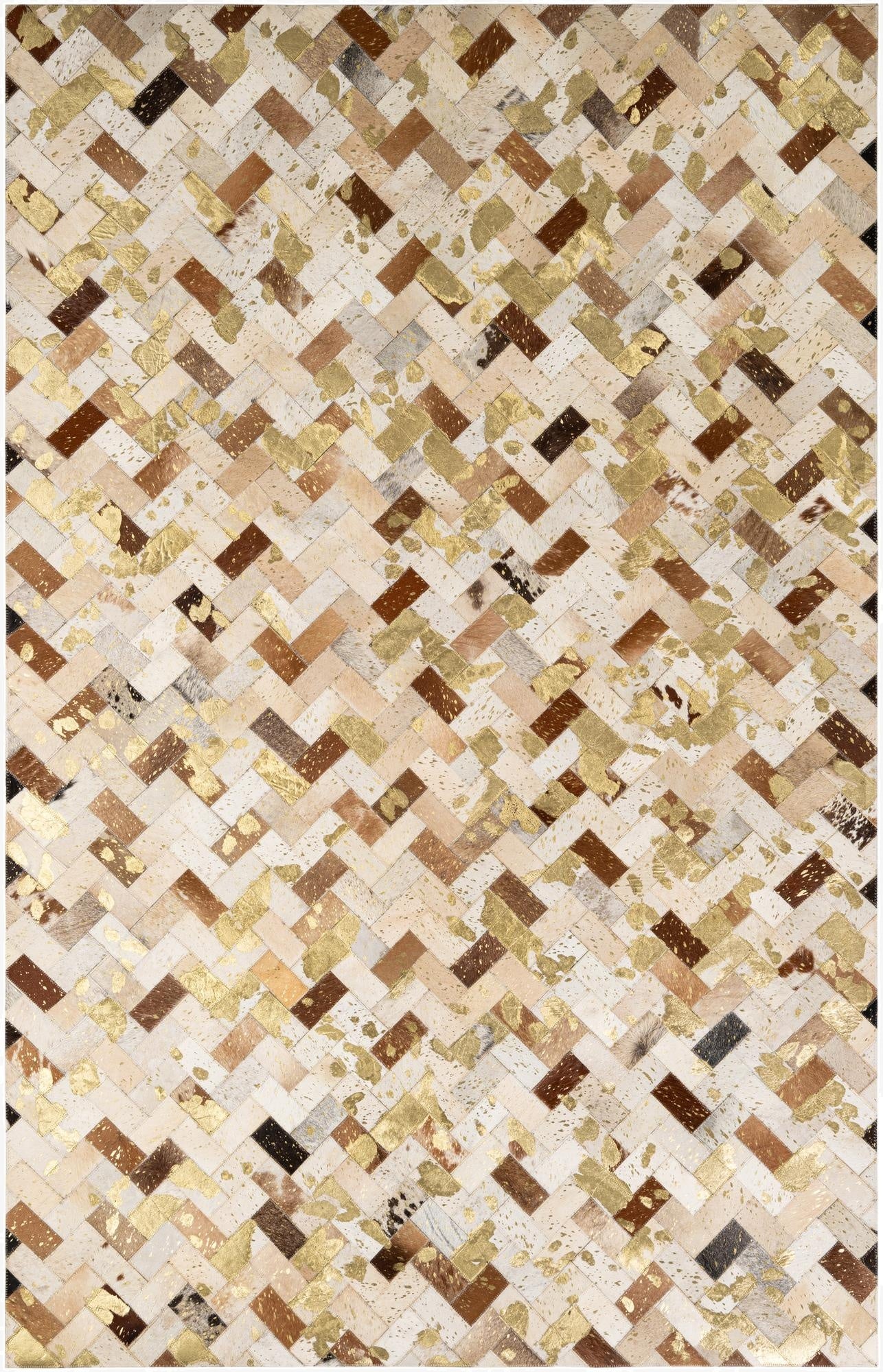  5' 1 x 7' 11 Cowhide - Patchwork Rug