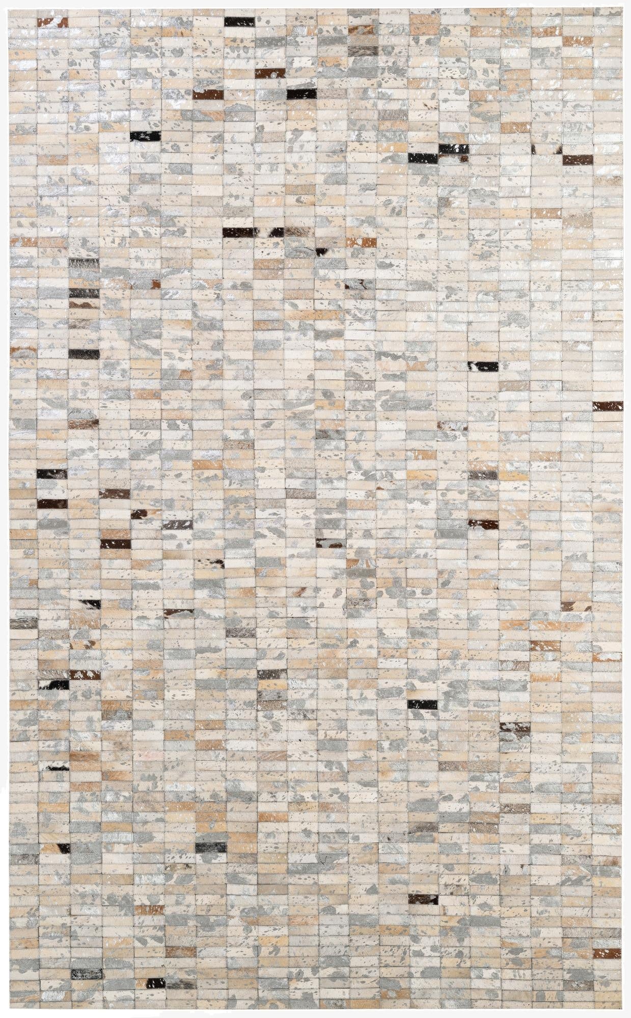  5' x 8' 2 Cowhide - Patchwork Rug