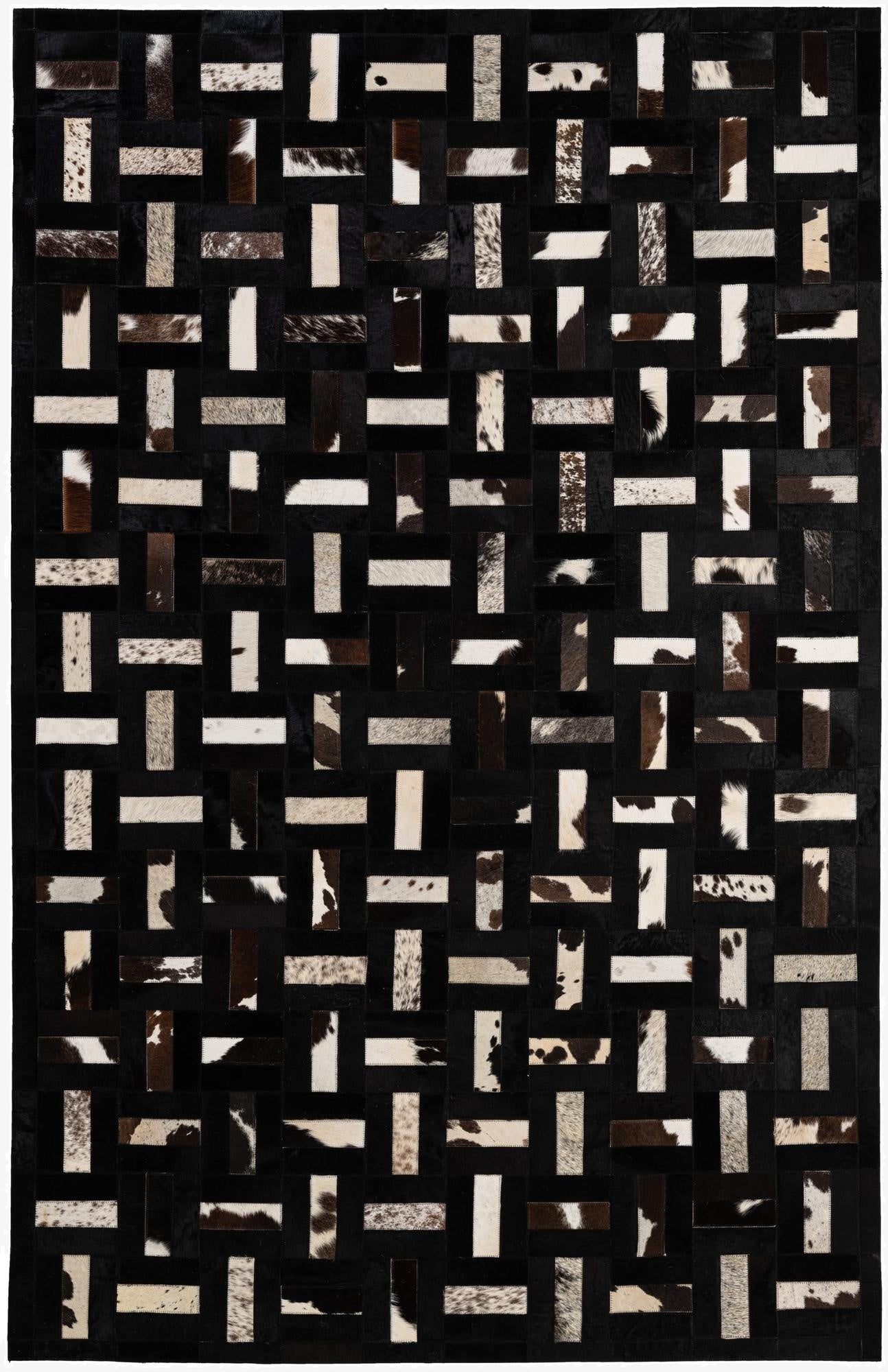  5' 4 x 8' 2 Cowhide - Patchwork Rug