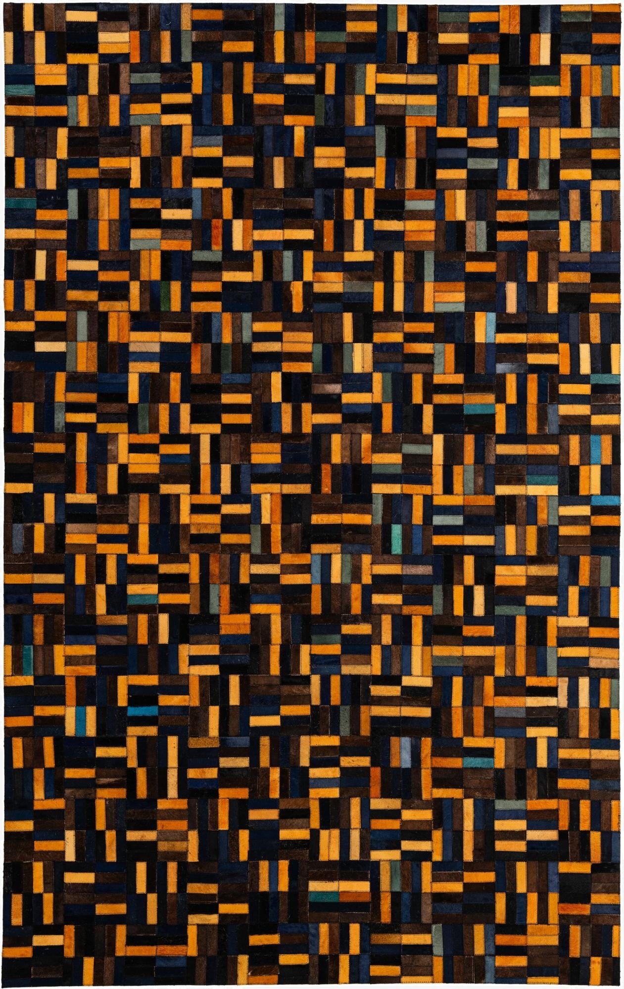  4' 11 x 7' 11 Cowhide - Patchwork Rug