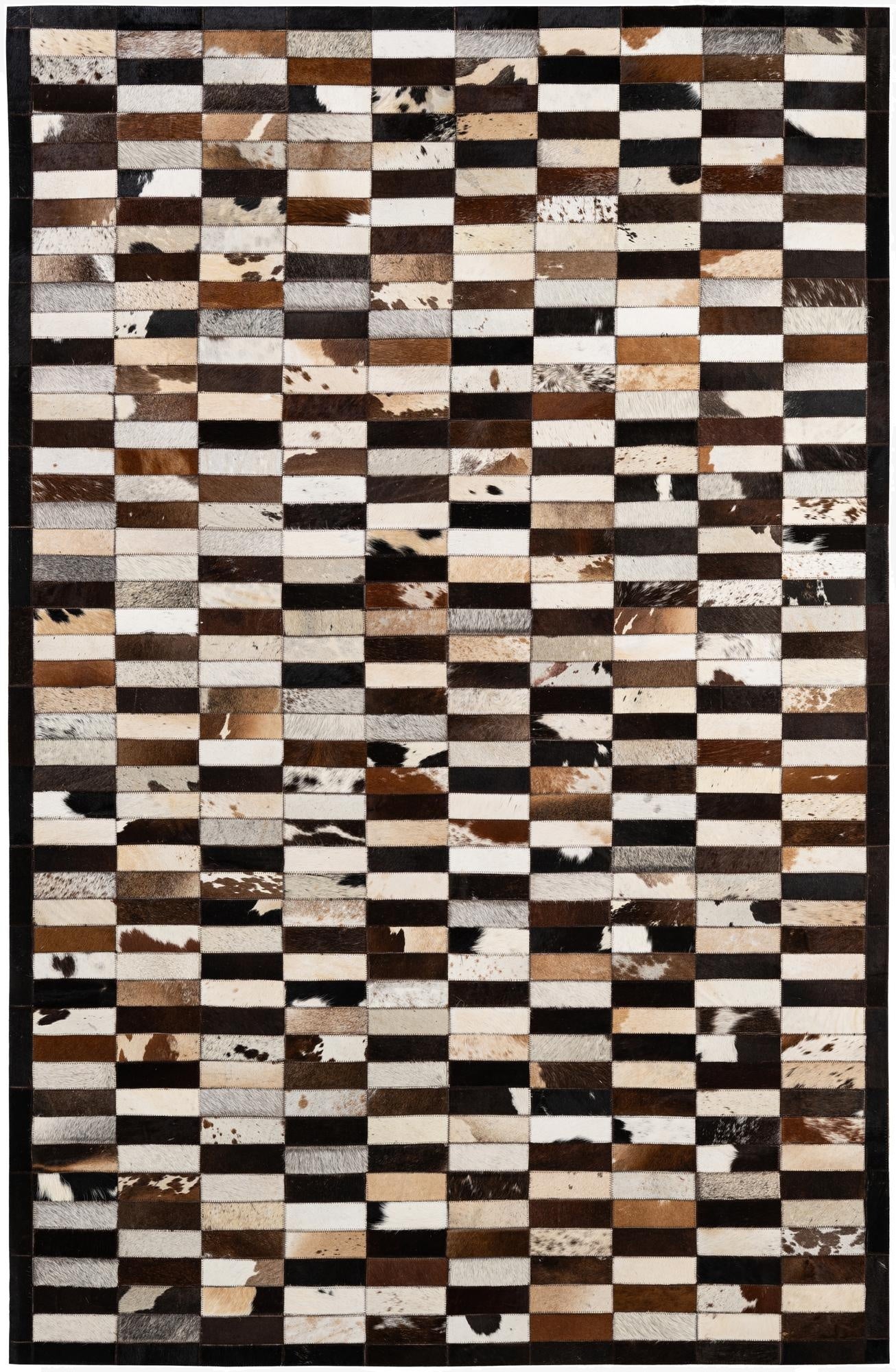  5' 3 x 8' 1 Cowhide - Patchwork Rug