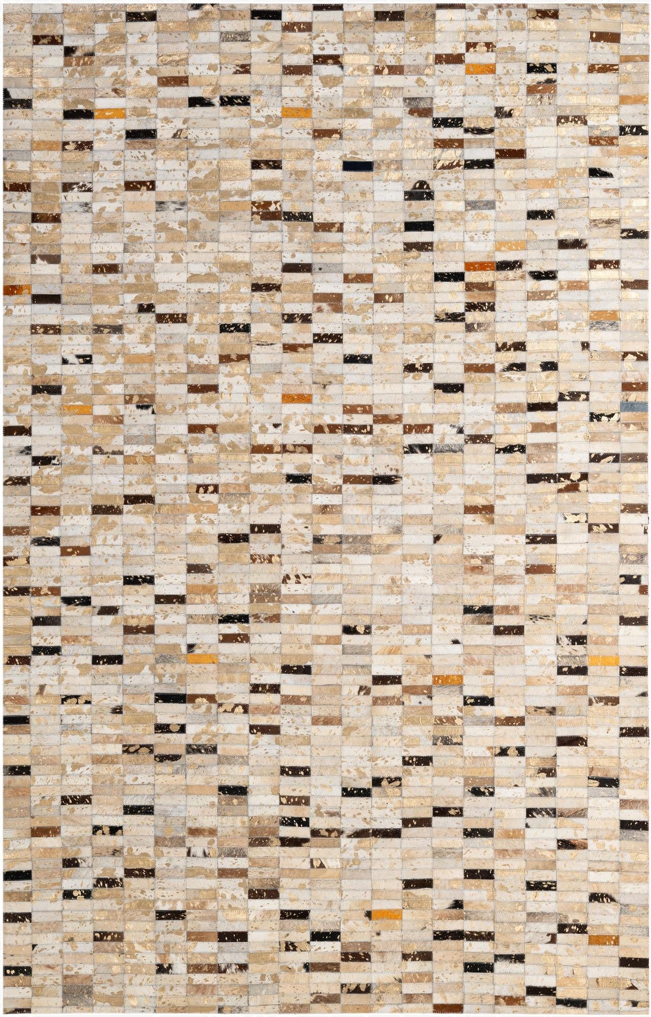  5' 3 x 8' 1 Cowhide - Patchwork Rug
