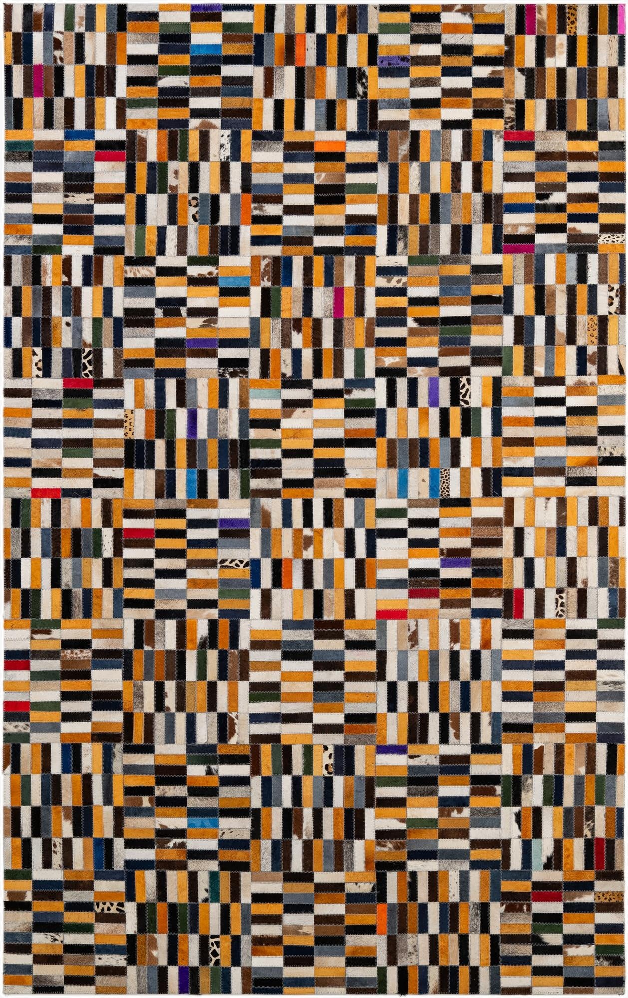  4' 11 x 7' 11 Cowhide - Patchwork Rug