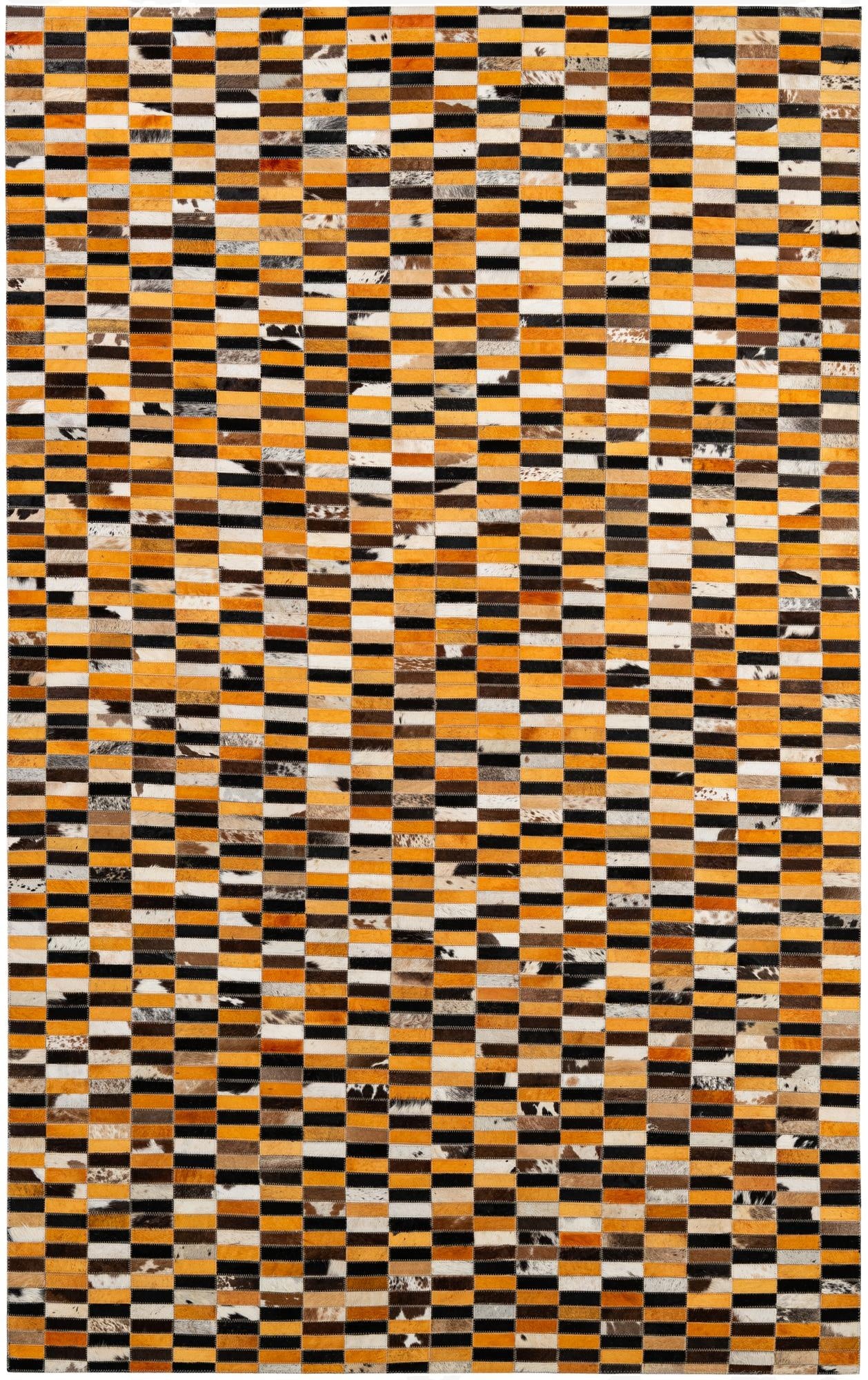  4' 11 x 8' 1 Cowhide - Patchwork Rug