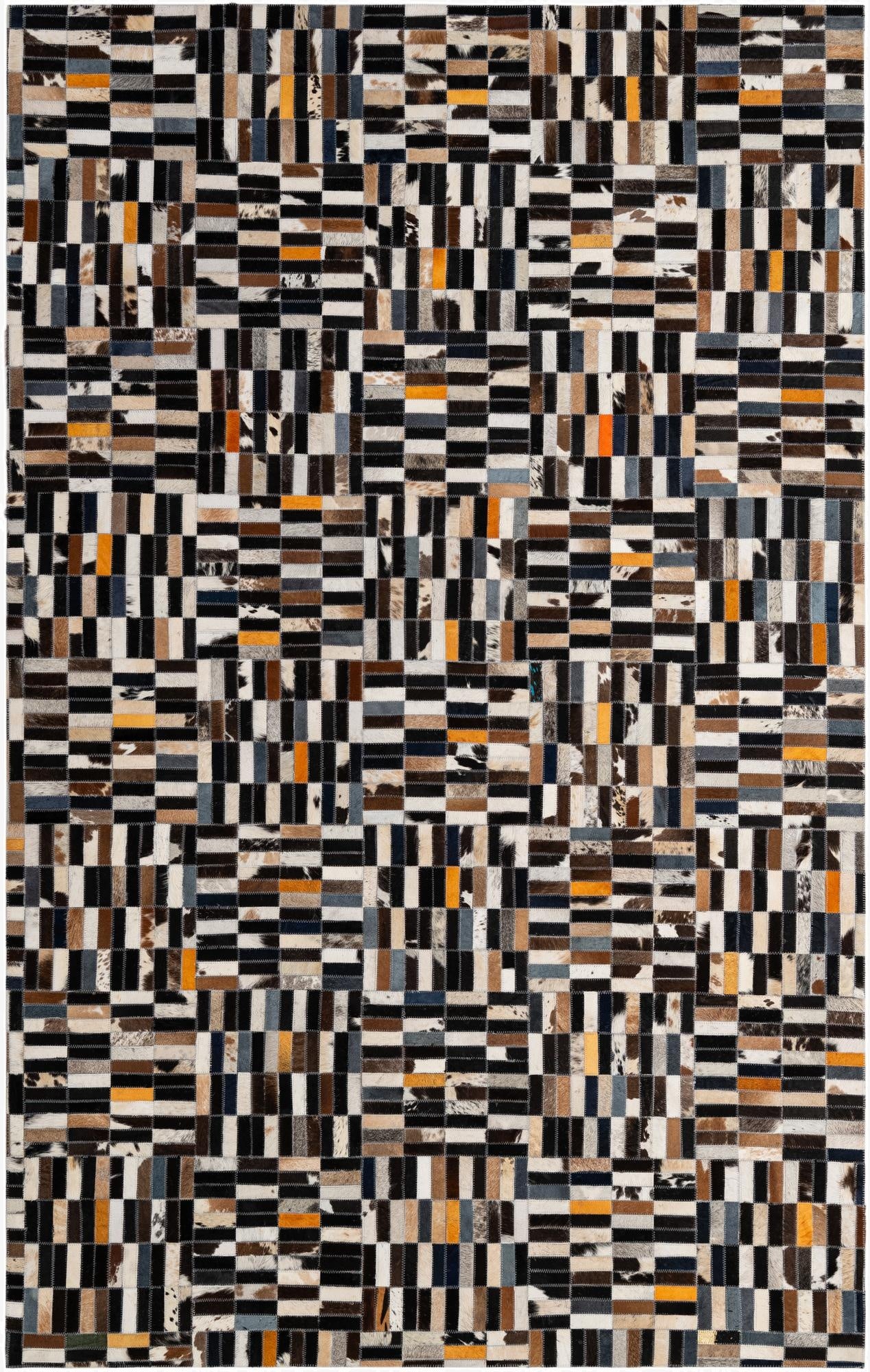  5' x 8' Cowhide - Patchwork Rug