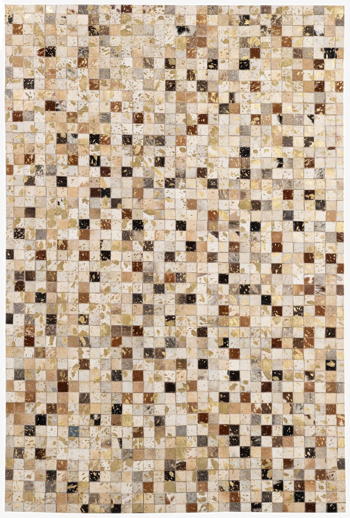  4' 1 x 6' Cowhide - Patchwork Rug