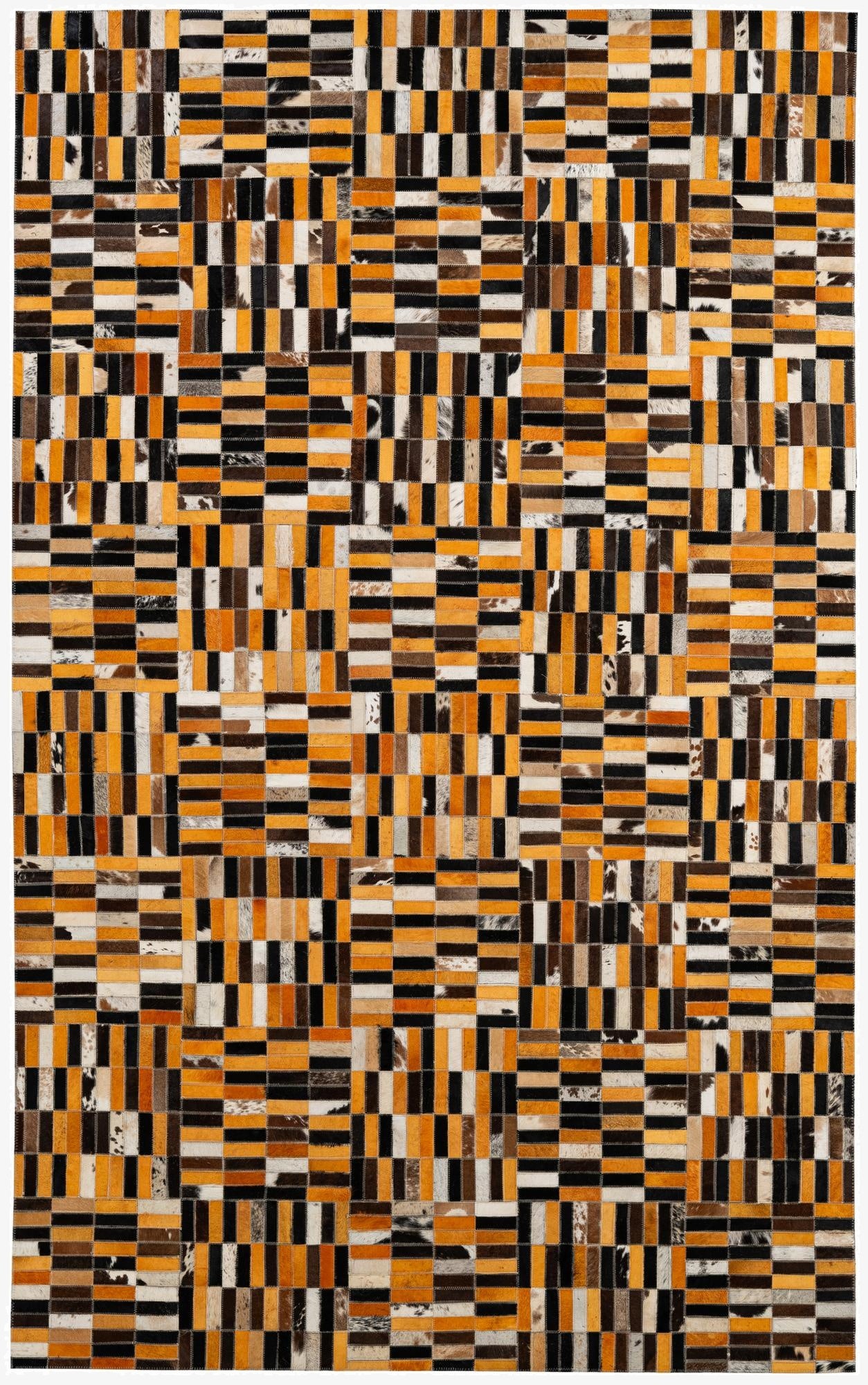  4' 11 x 7' 11 Cowhide - Patchwork Rug