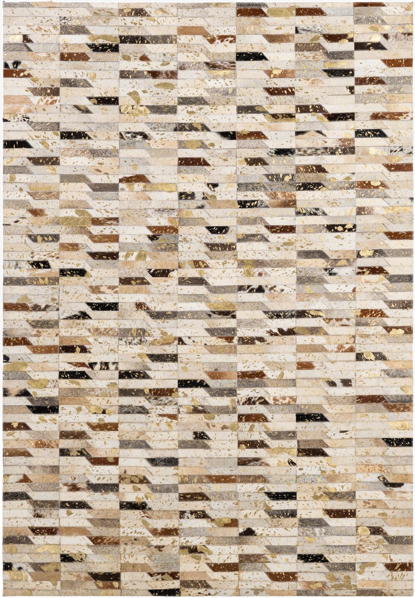  4' 1 x 5' 11 Cowhide - Patchwork Rug