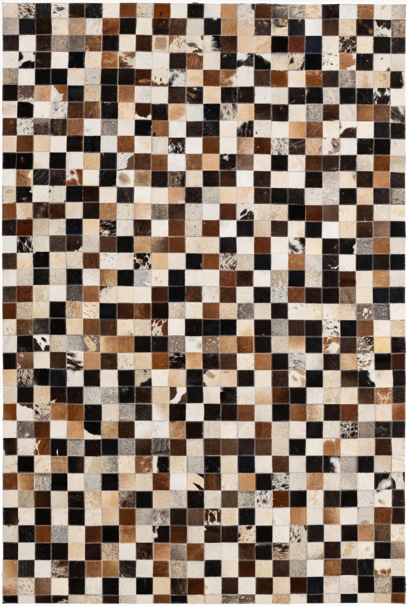  4' 1 x 6' Cowhide - Patchwork Rug