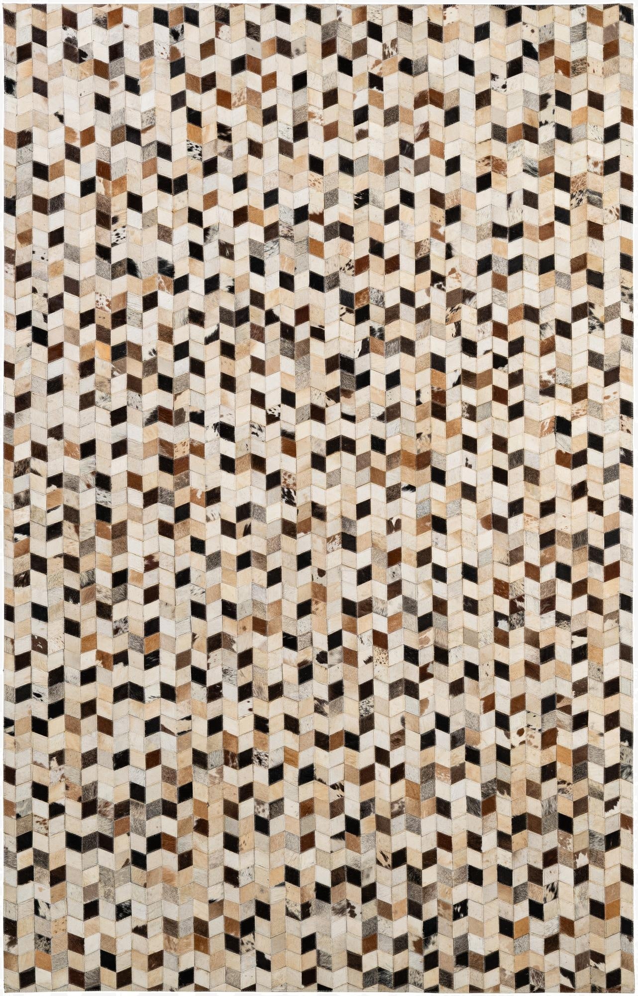  5' 1 x 8' Cowhide - Patchwork Rug