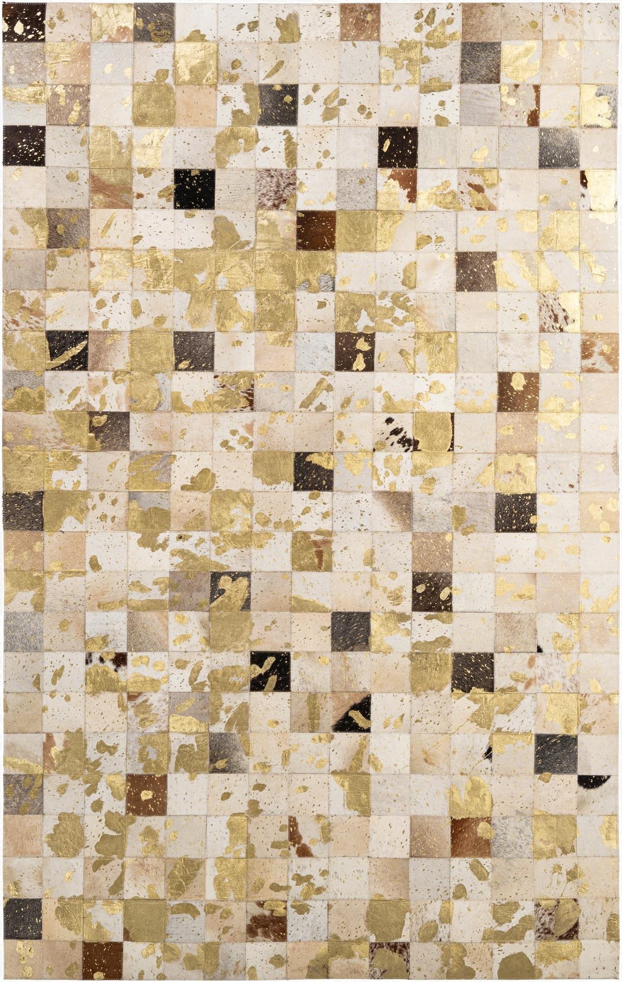  4' 11 x 7' 11 Cowhide - Patchwork Rug