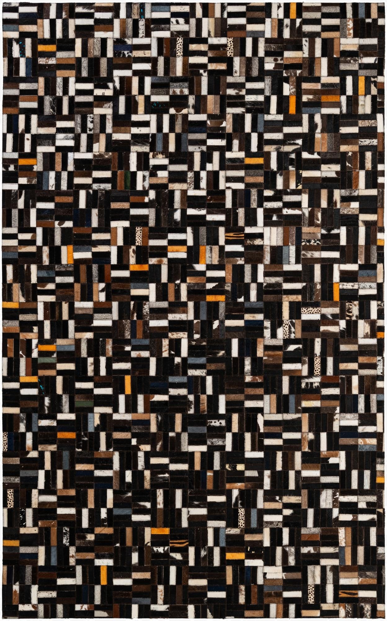  5' x 8' Cowhide - Patchwork Rug