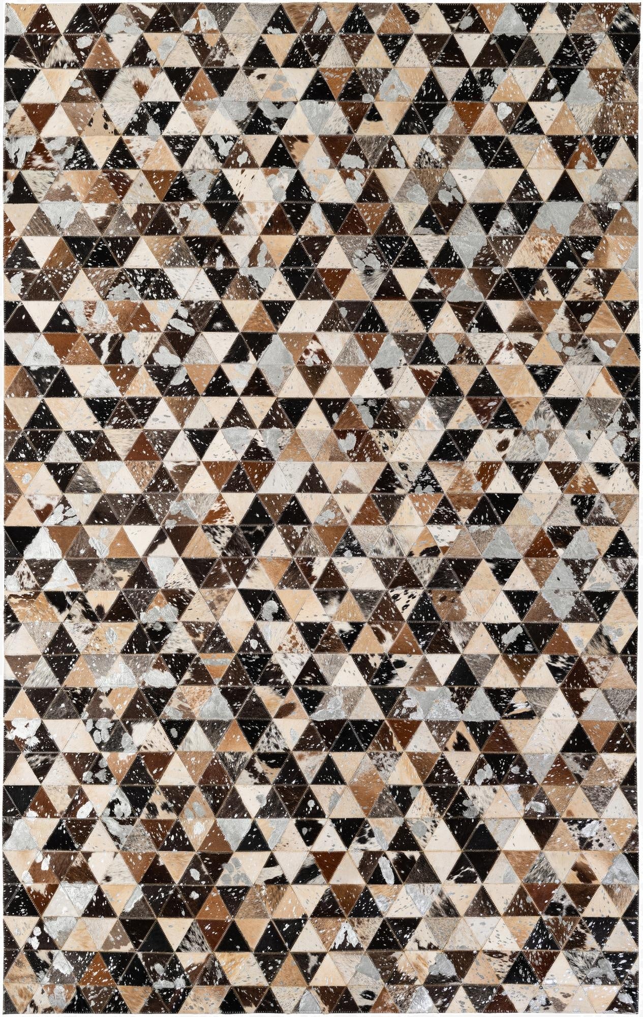  4' 11 x 8' Cowhide - Patchwork Rug