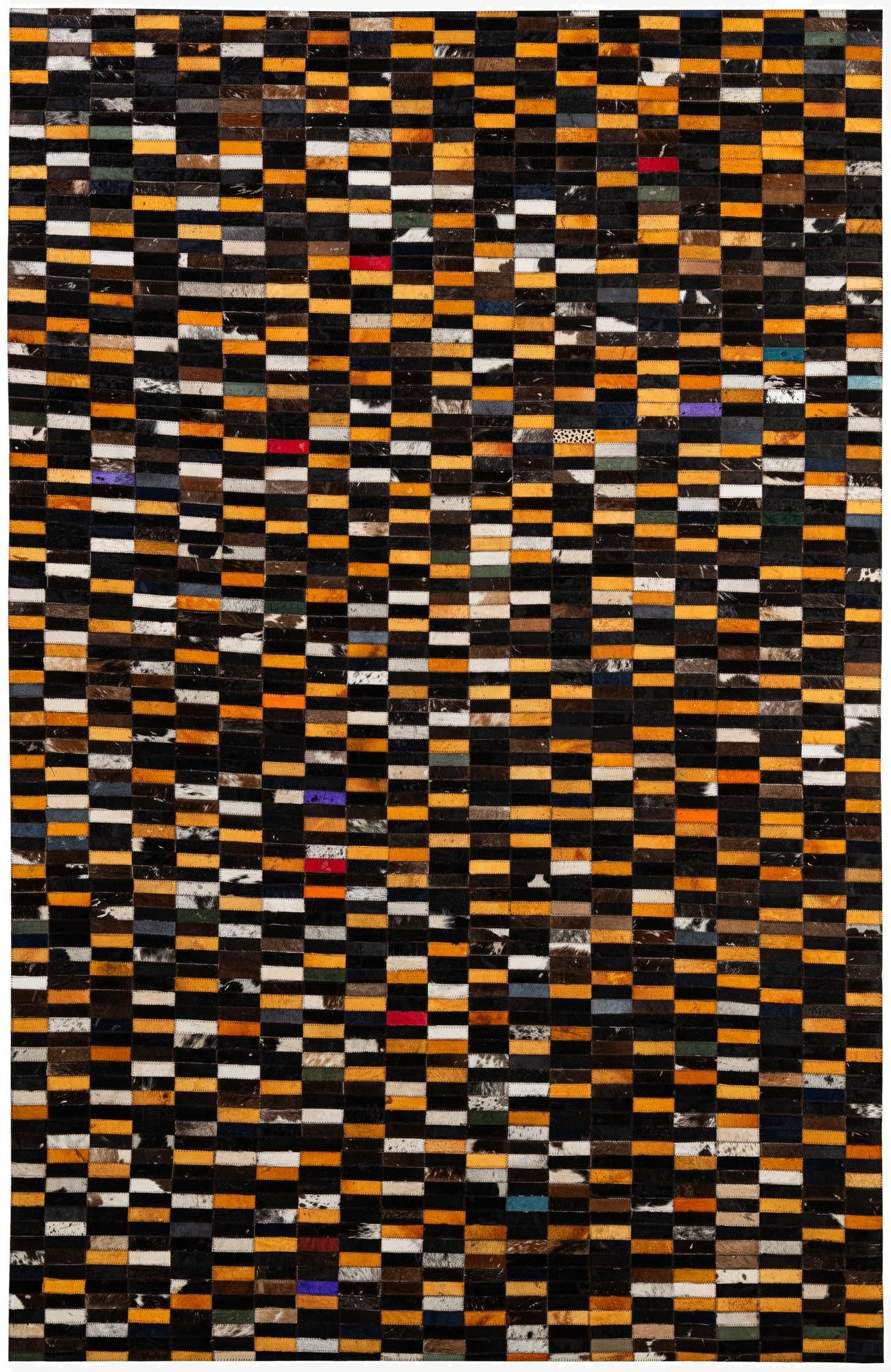  5' 3 x 8' 1 Cowhide - Patchwork Rug