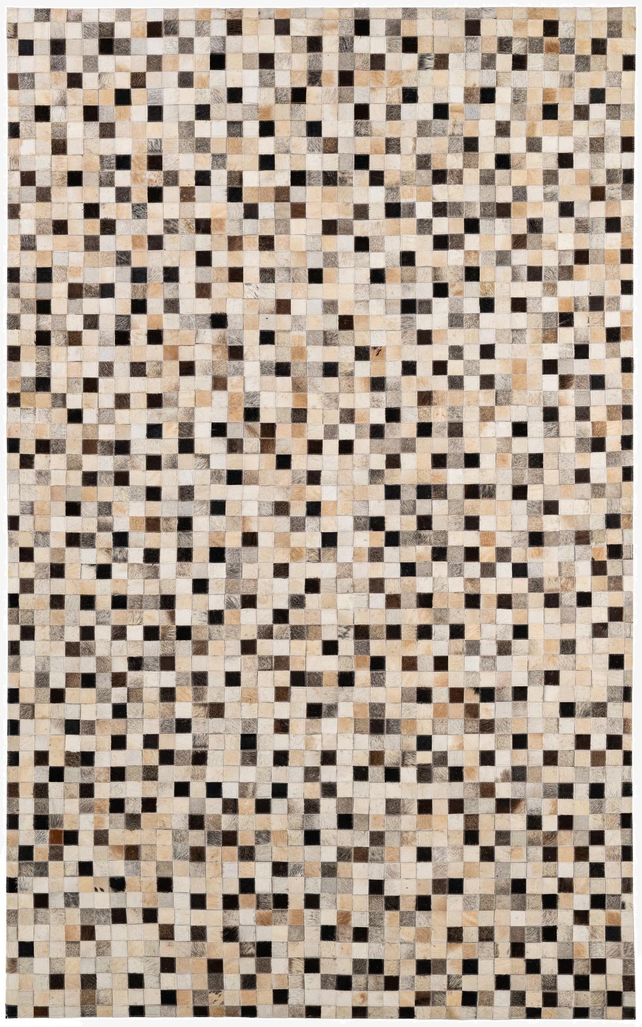  5' x 8' 2 Cowhide - Patchwork Rug