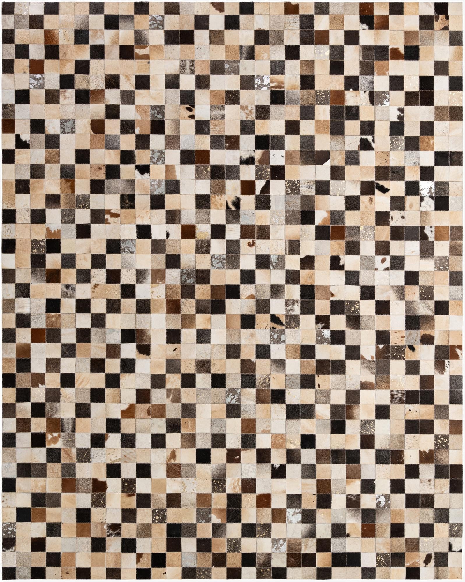  7' 11 x 9' 10 Cowhide - Patchwork Rug