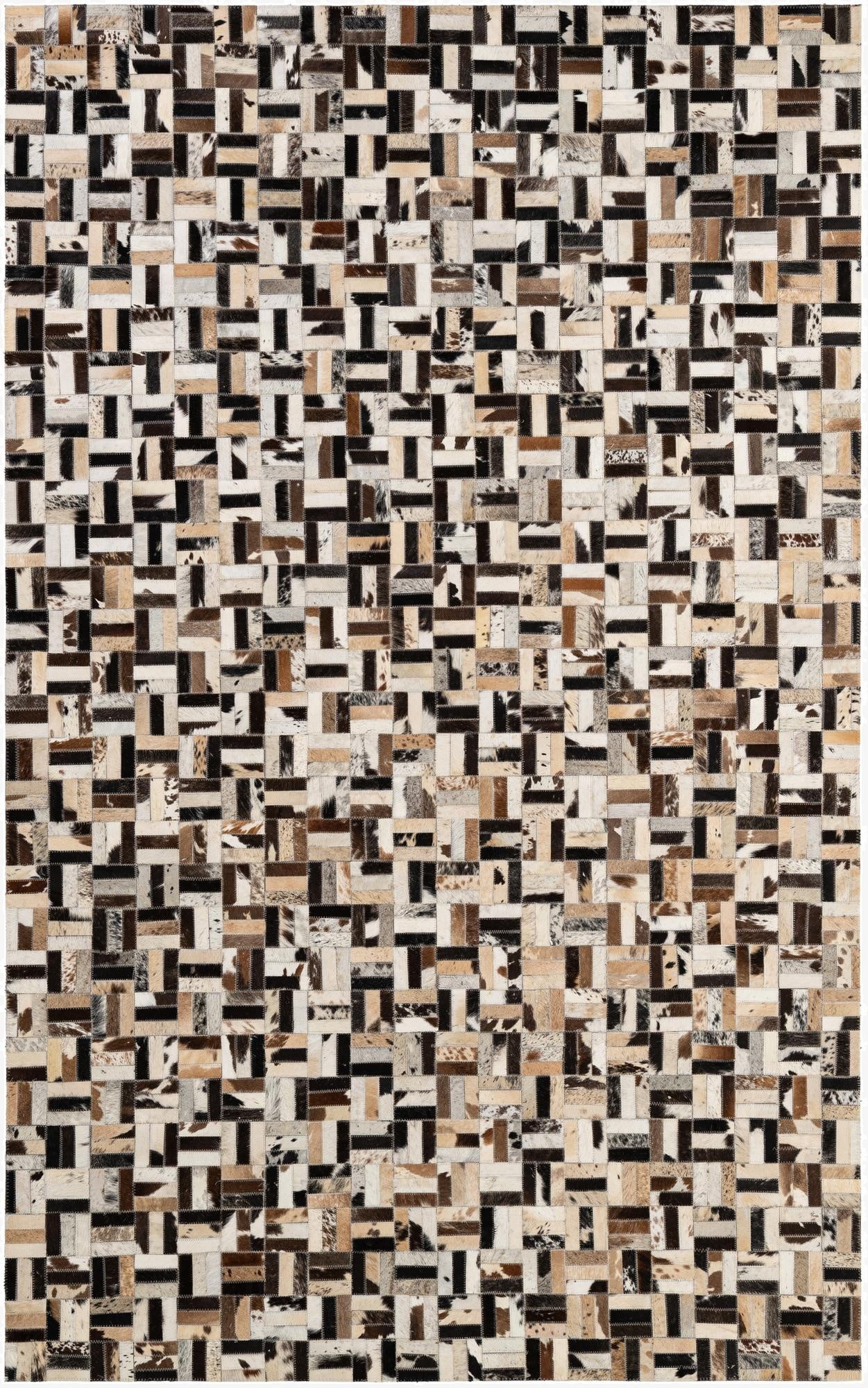  5' x 8' Cowhide - Patchwork Rug