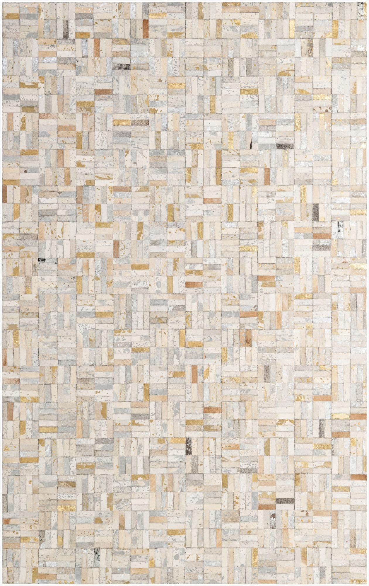  5' x 8' Cowhide - Patchwork Rug