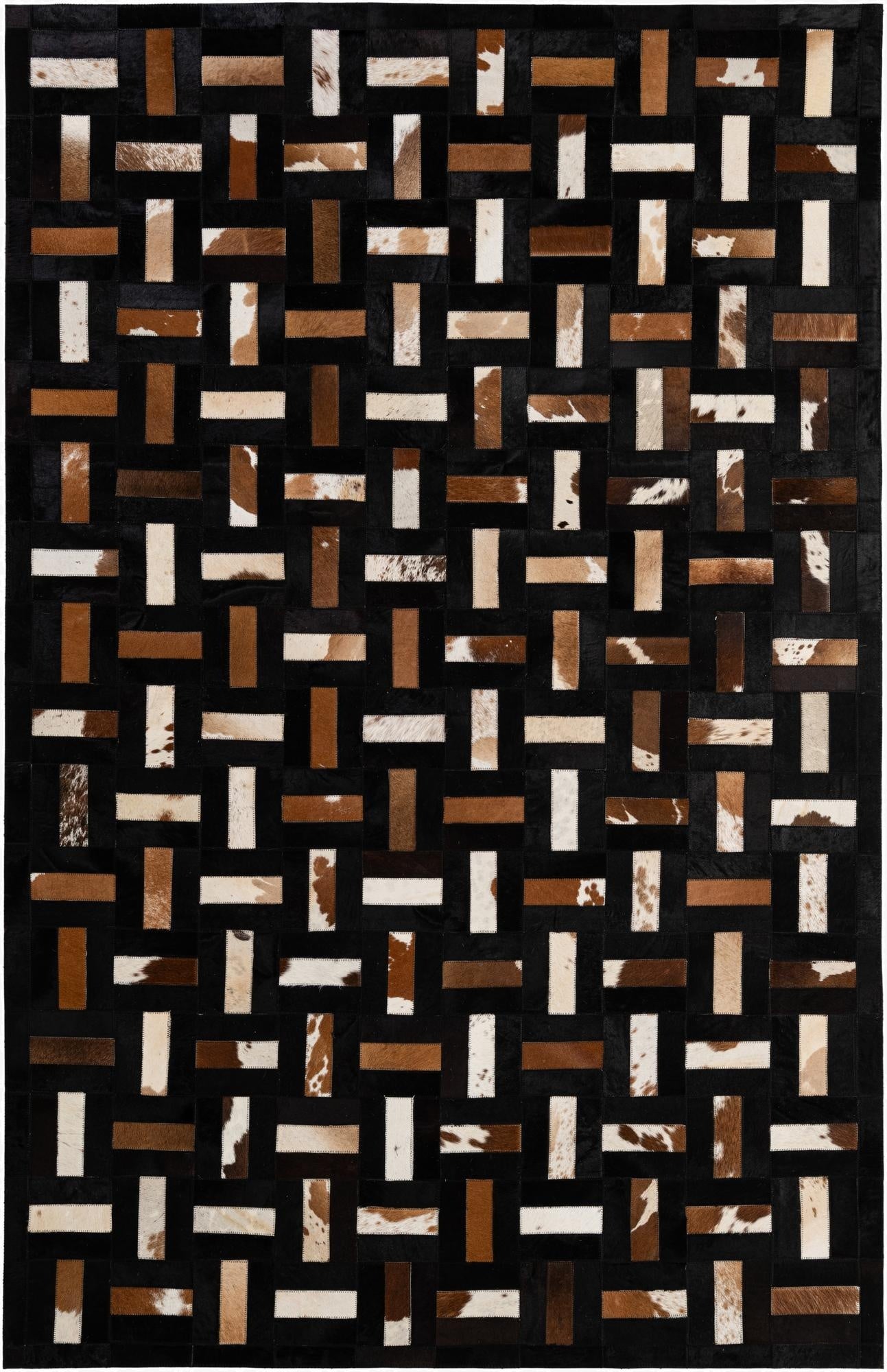  5' 3 x 8' 1 Cowhide - Patchwork Rug