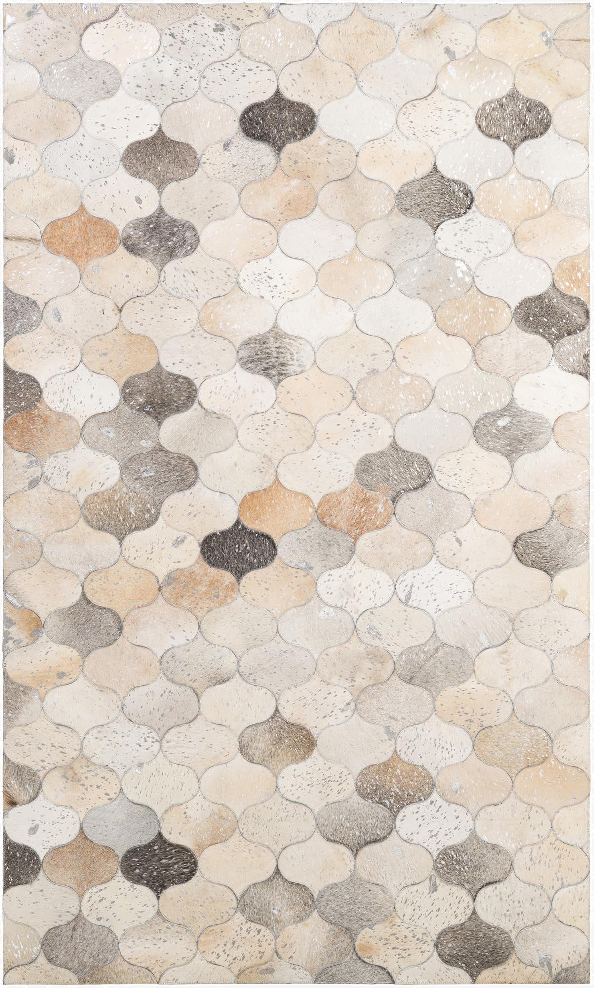  5' x 8' 3 Cowhide - Patchwork Rug