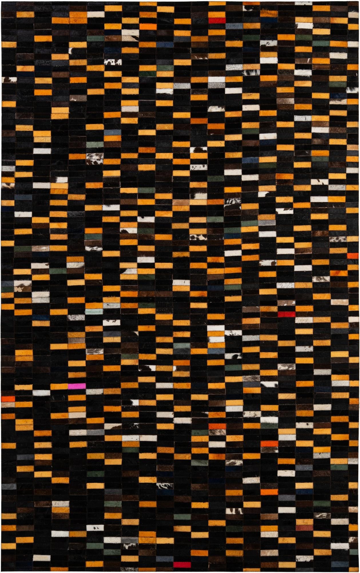  5' 2 x 8' 1 Cowhide - Patchwork Rug