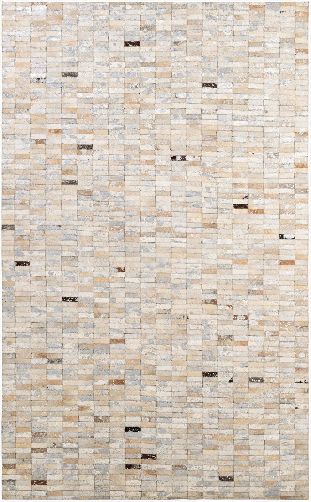  4' 11 x 8' 1 Cowhide - Patchwork Rug