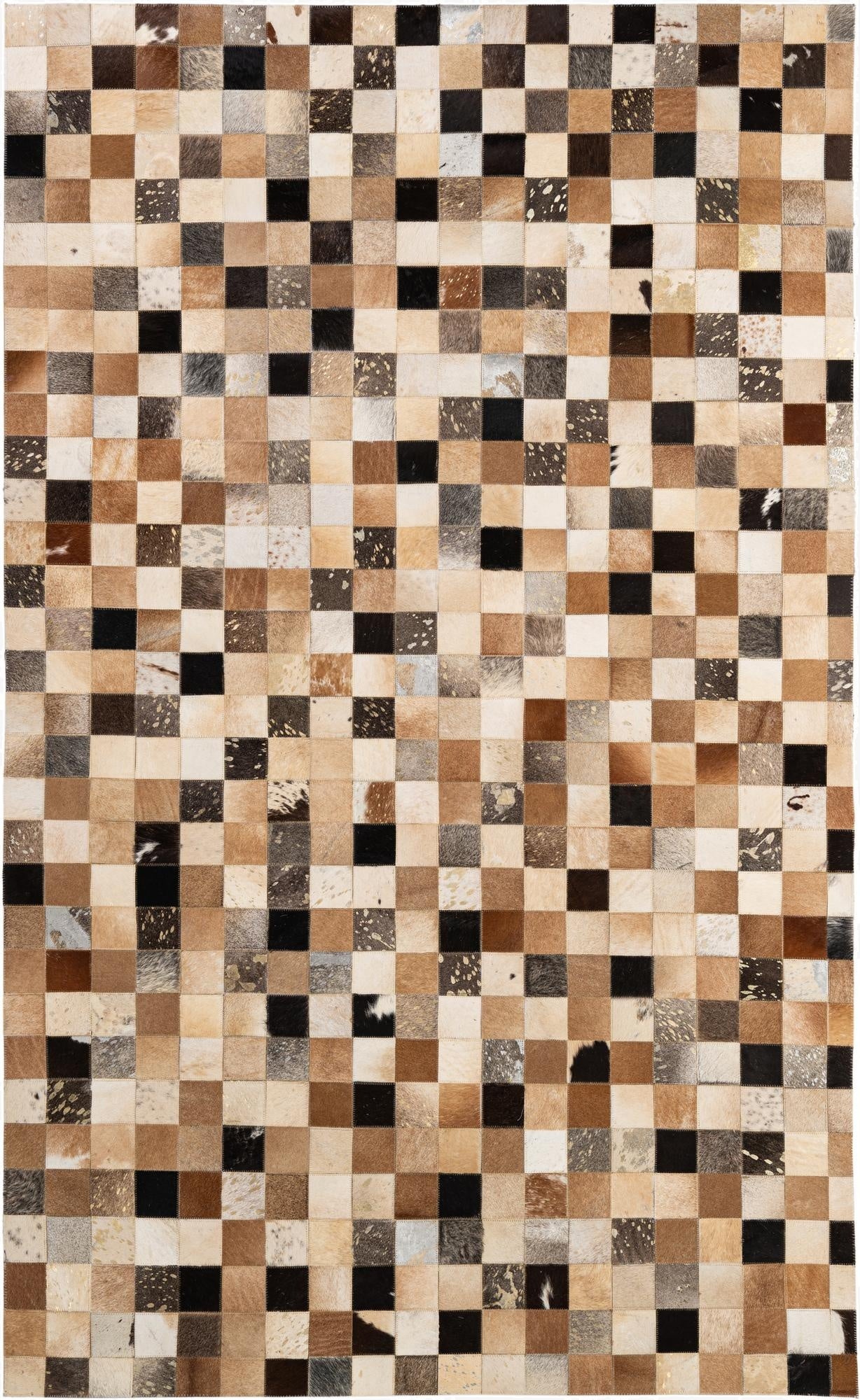  5' 1 x 8' 1 Cowhide - Patchwork Rug