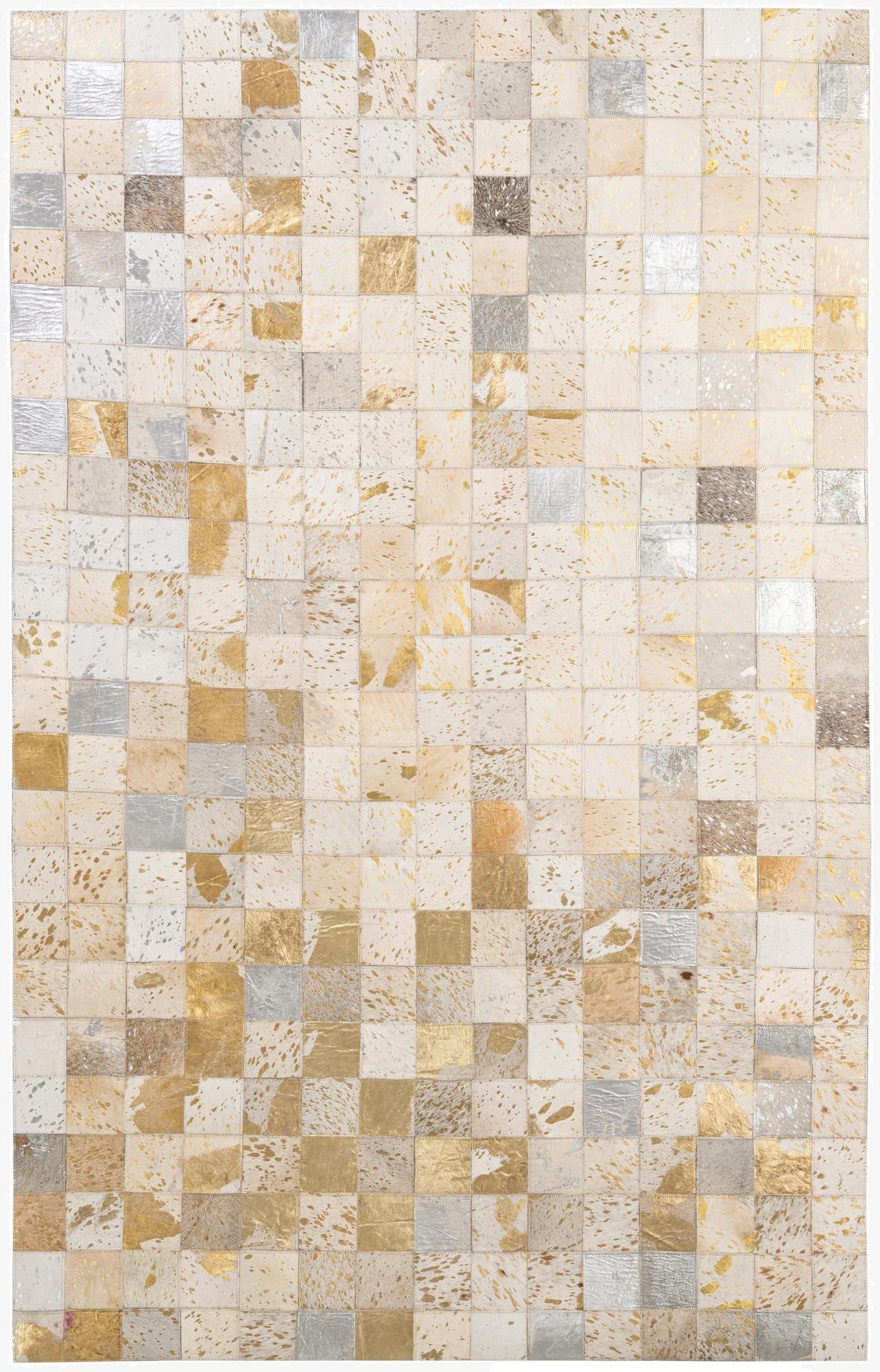  5' x 7' 10 Cowhide - Patchwork Rug