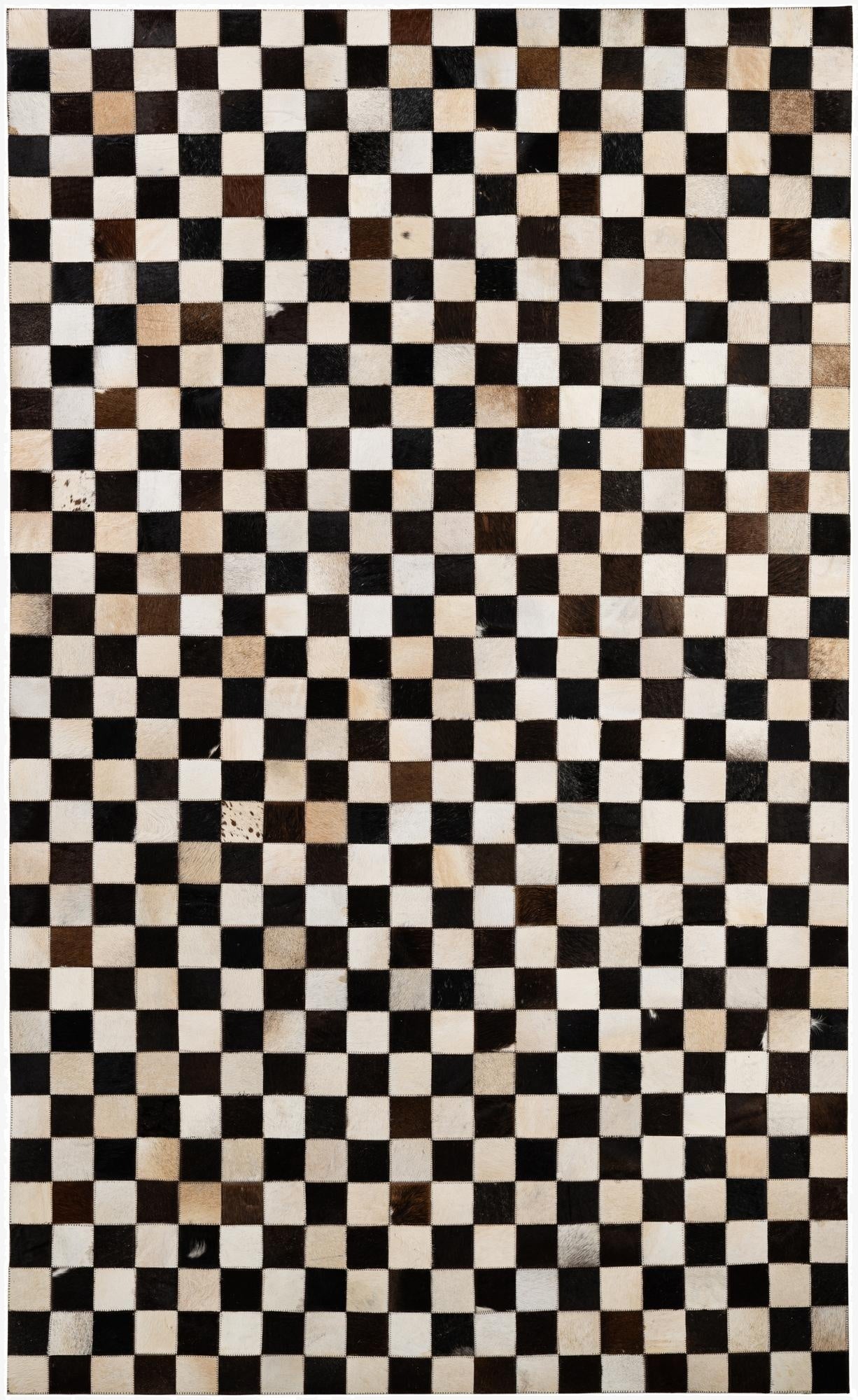  4' 11 x 8' 1 Cowhide - Patchwork Rug