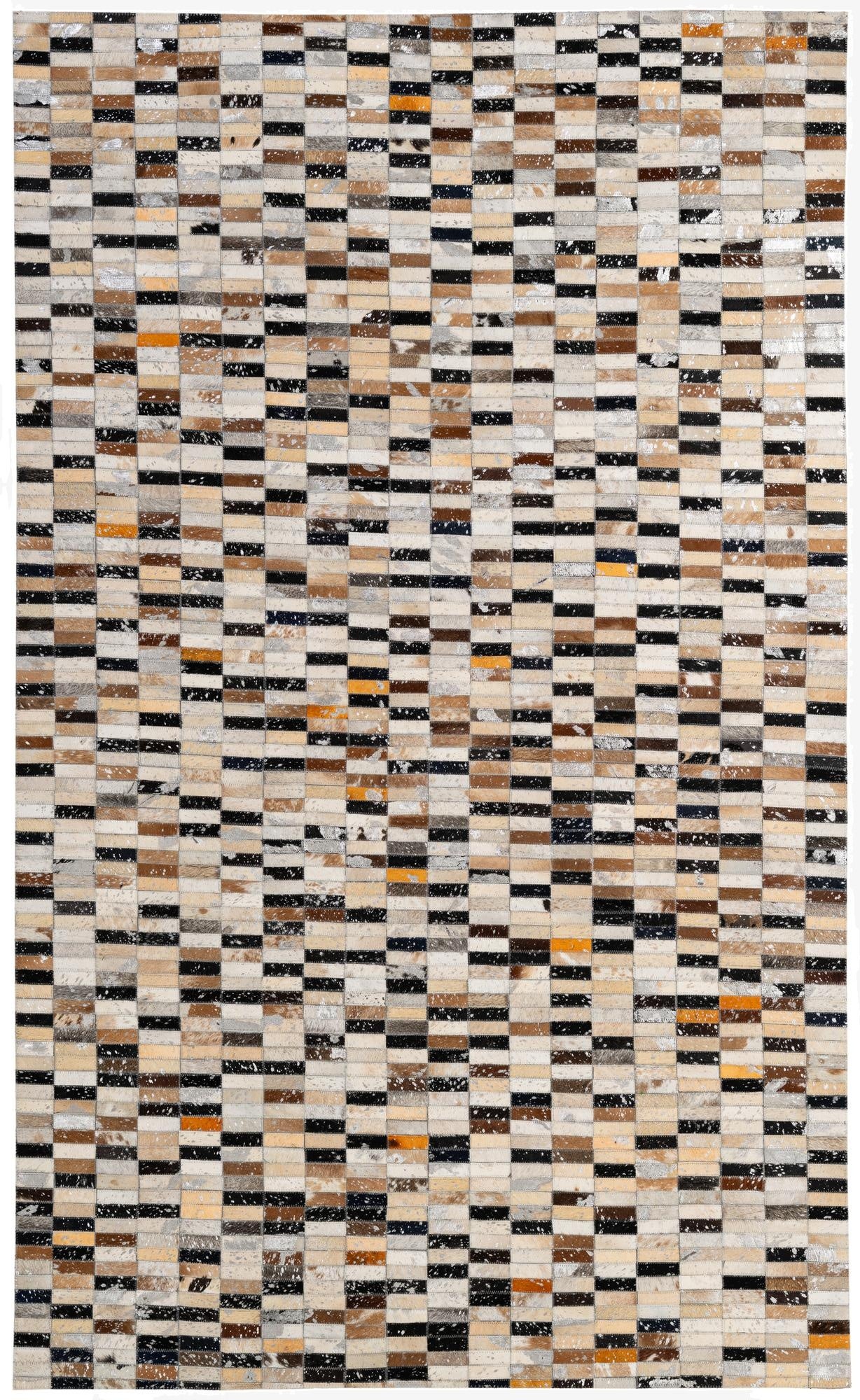 5' x 8' 2 Cowhide - Patchwork Rug