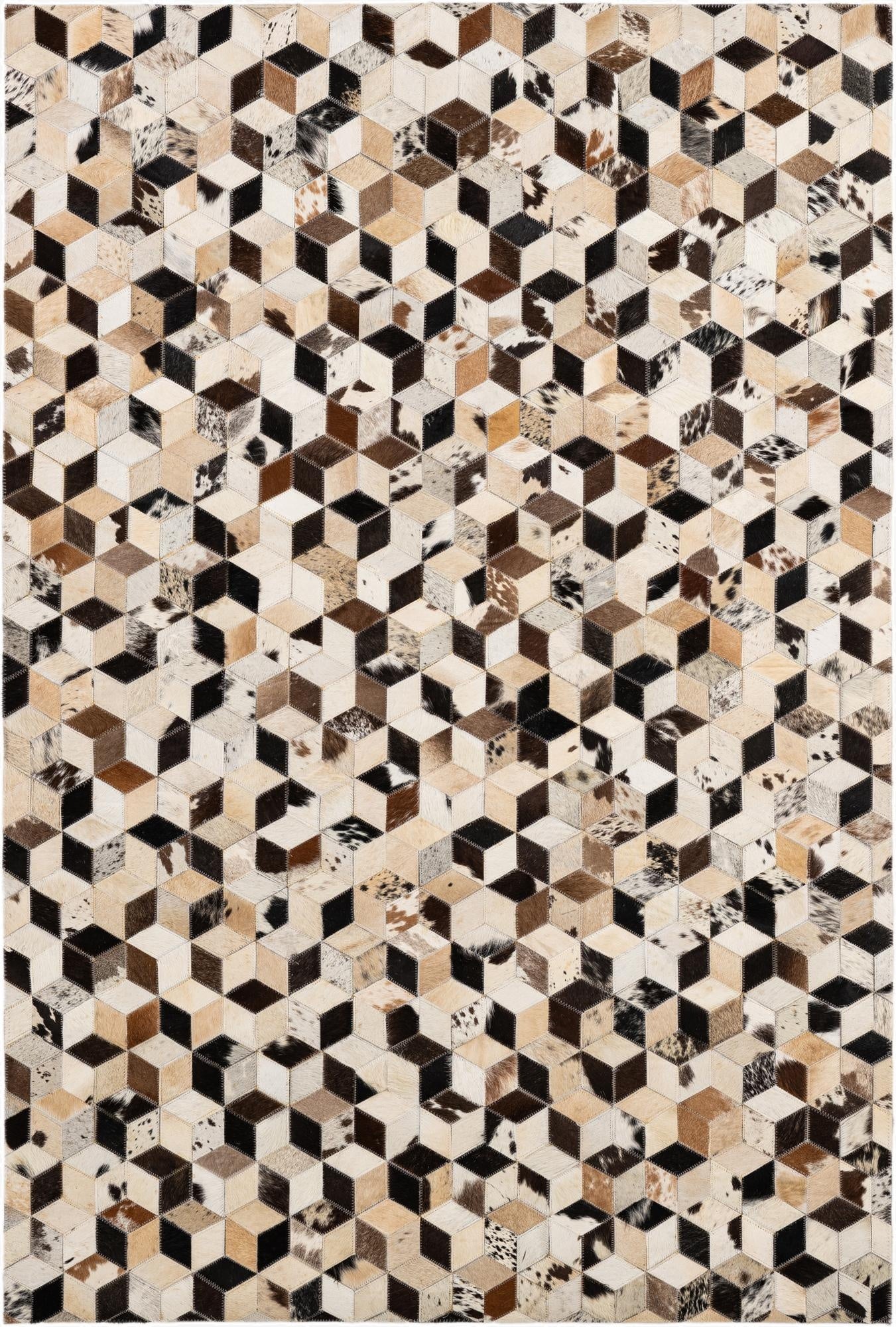  4' 1 x 5' 11 Cowhide - Patchwork Rug